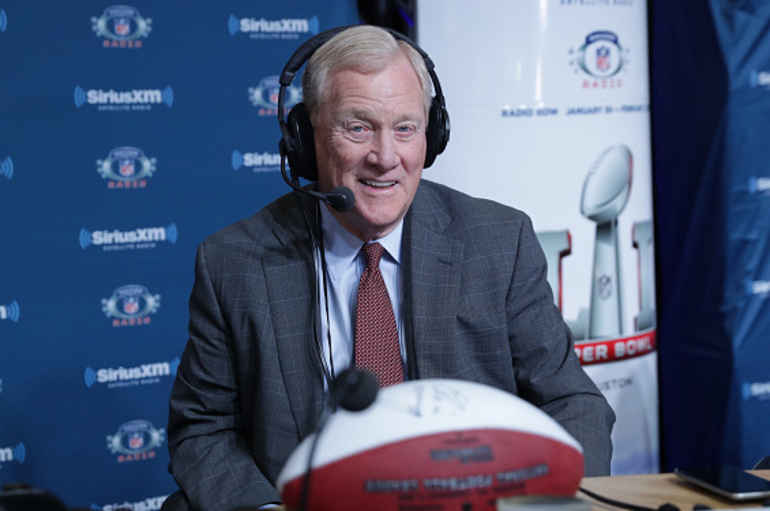 HOUSTON, TX - FEBRUARY 03: Former NFL executive and current ESPN sports analyst Bill Polian visits the SiriusXM set at Super Bowl LI Radio Row at the George R. Brown Convention Center on February 3, 2017 in Houston, Texas.  (Photo by Cindy Ord/Getty Image
