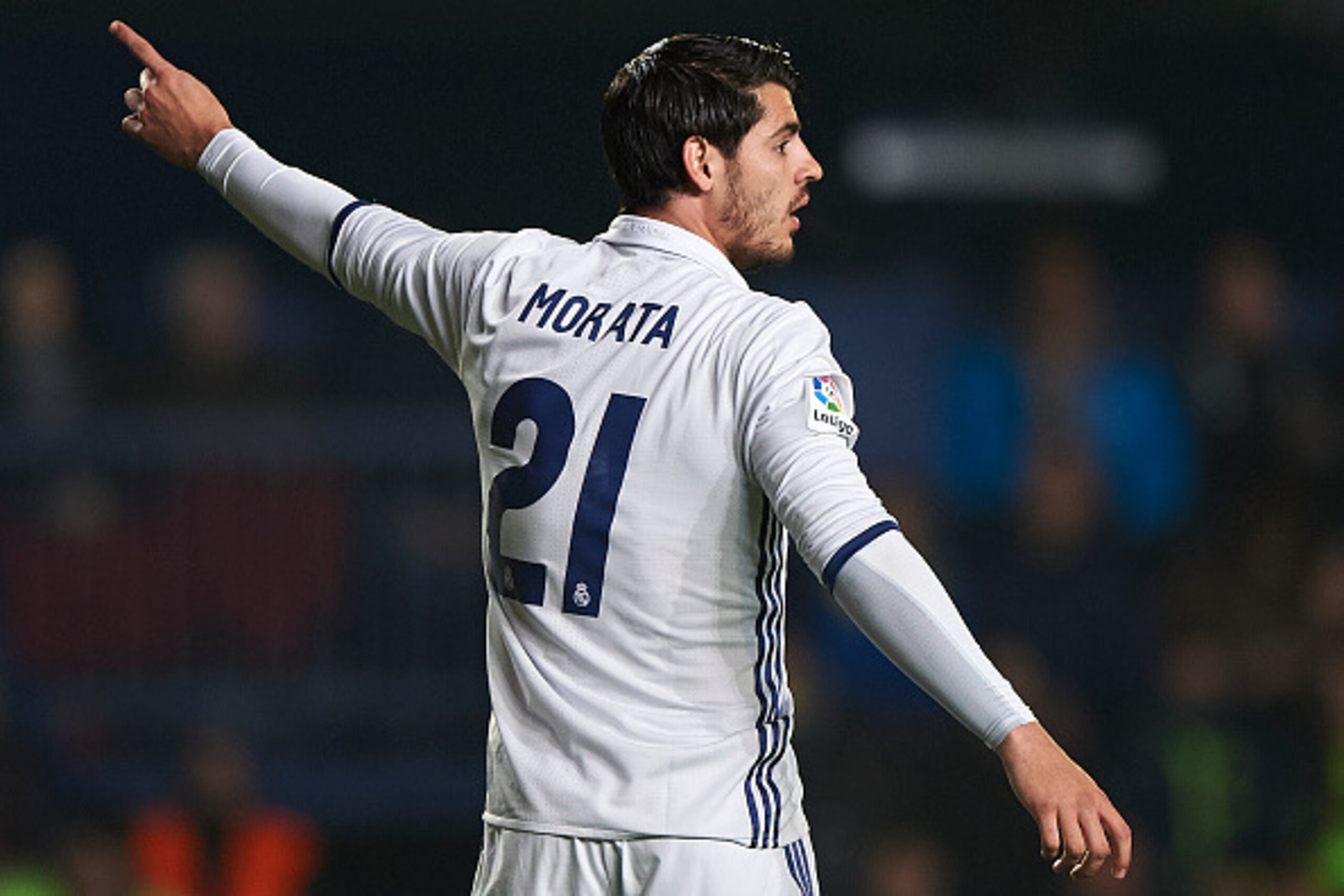 VILLARREAL, SPAIN - FEBRUARY 26:  Alvaro Morata of Real Madrid reacts during the La Liga match between Villarreal CF and Real Madrid at Estadio de la Ceramica on February 26, 2017 in Villarreal, Spain.  (Photo by Fotopress/Getty Images)