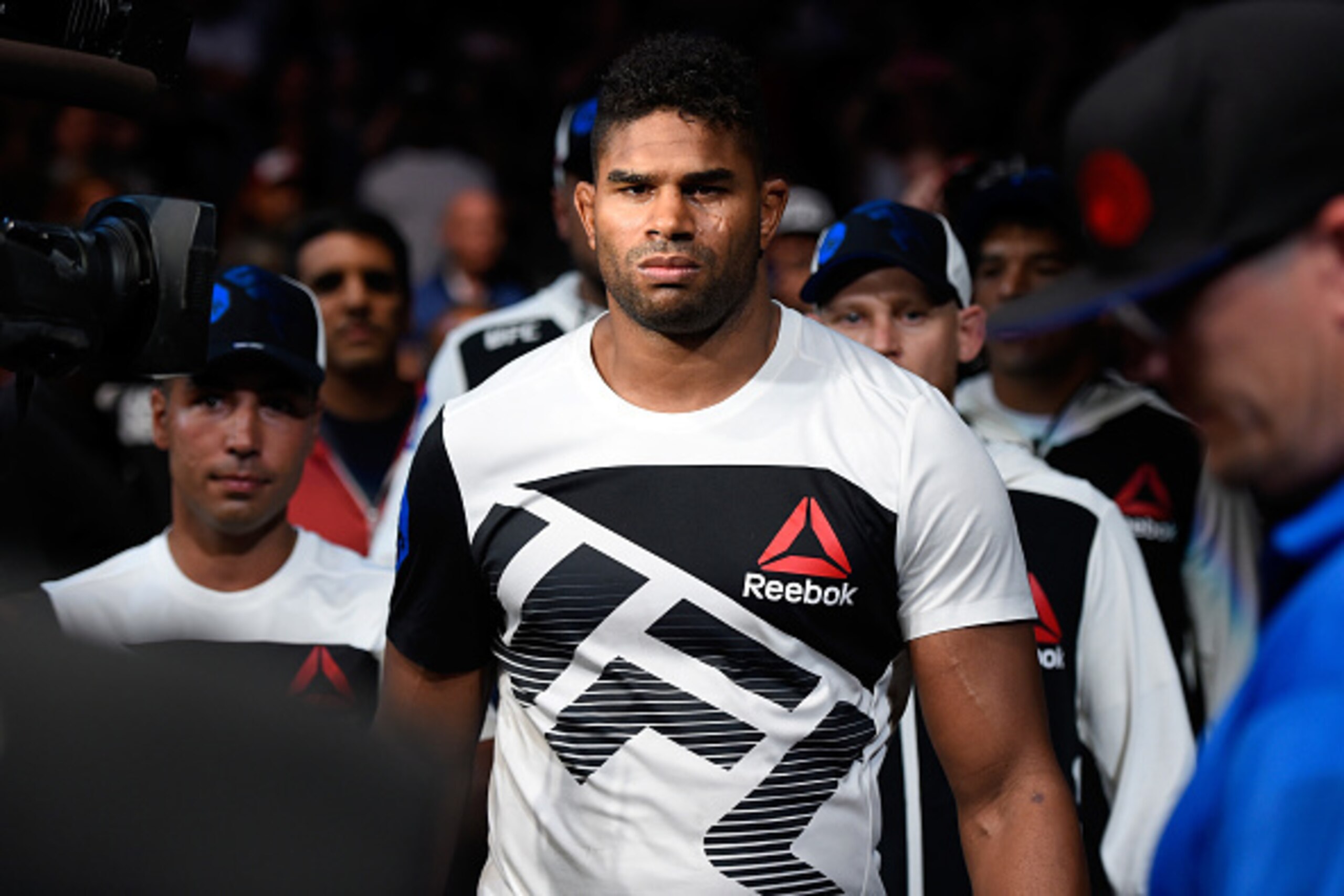 CLEVELAND, OH - SEPTEMBER 10:  Alistair Overeem of The Netherlands prepares to enter the Octagon prior to facing Stipe Miocic in their UFC heavyweight championship bout during the UFC 203 event at Quicken Loans Arena on September 10, 2016 in Cleveland, Oh