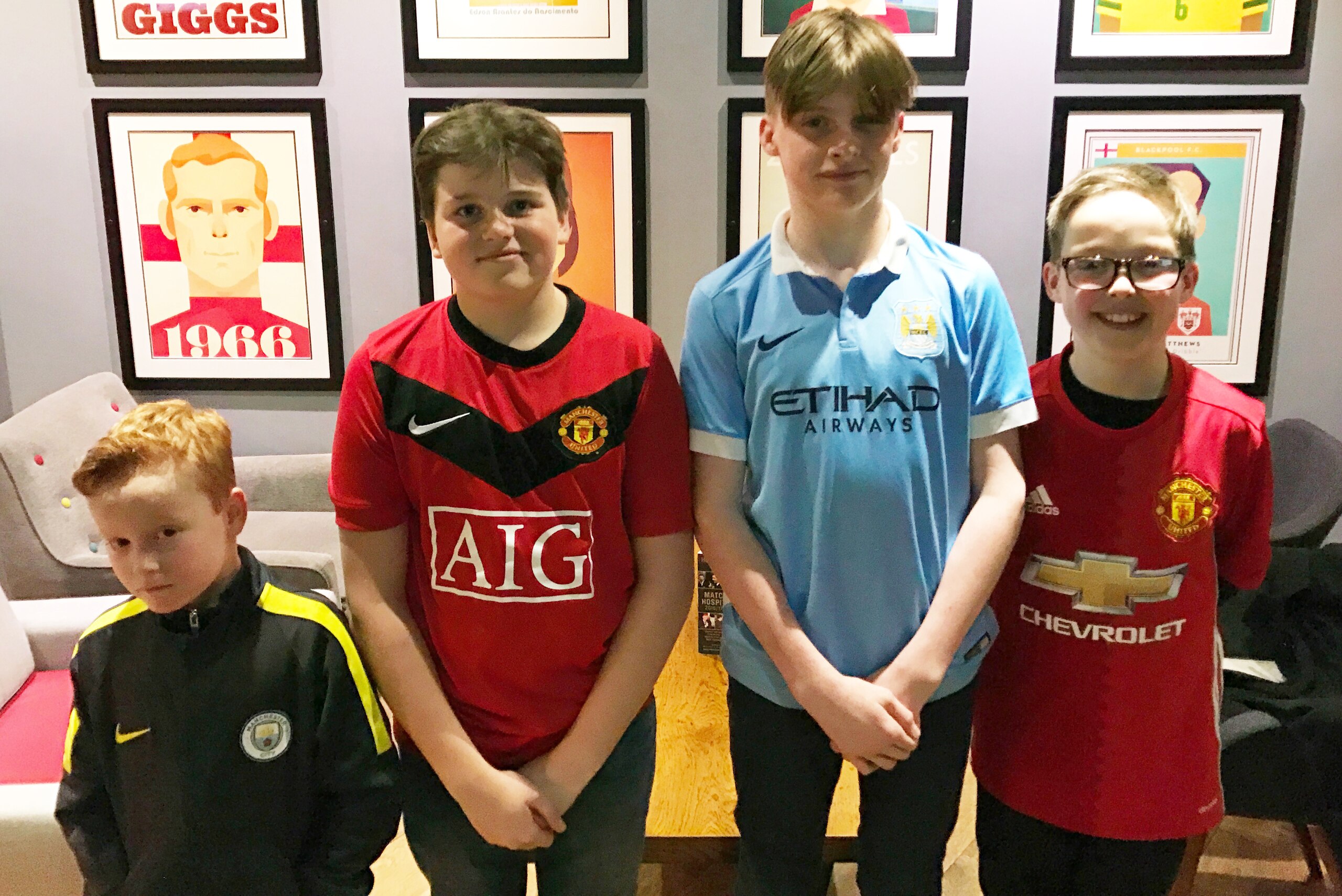 Pictured from left to right: Braydon, Roman, Kieran and Eddie