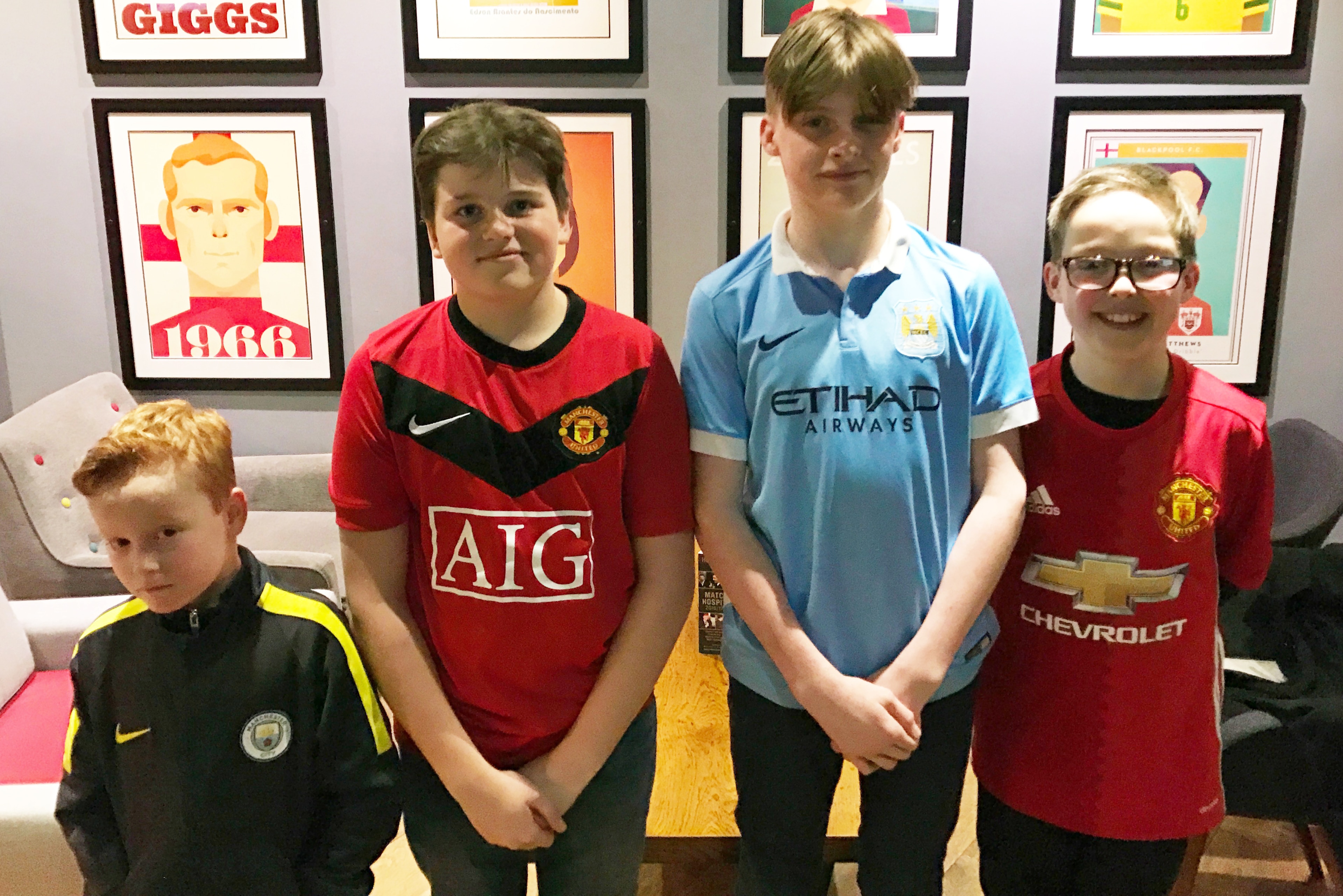 Pictured from left to right: Braydon, Roman, Kieran and Eddie
