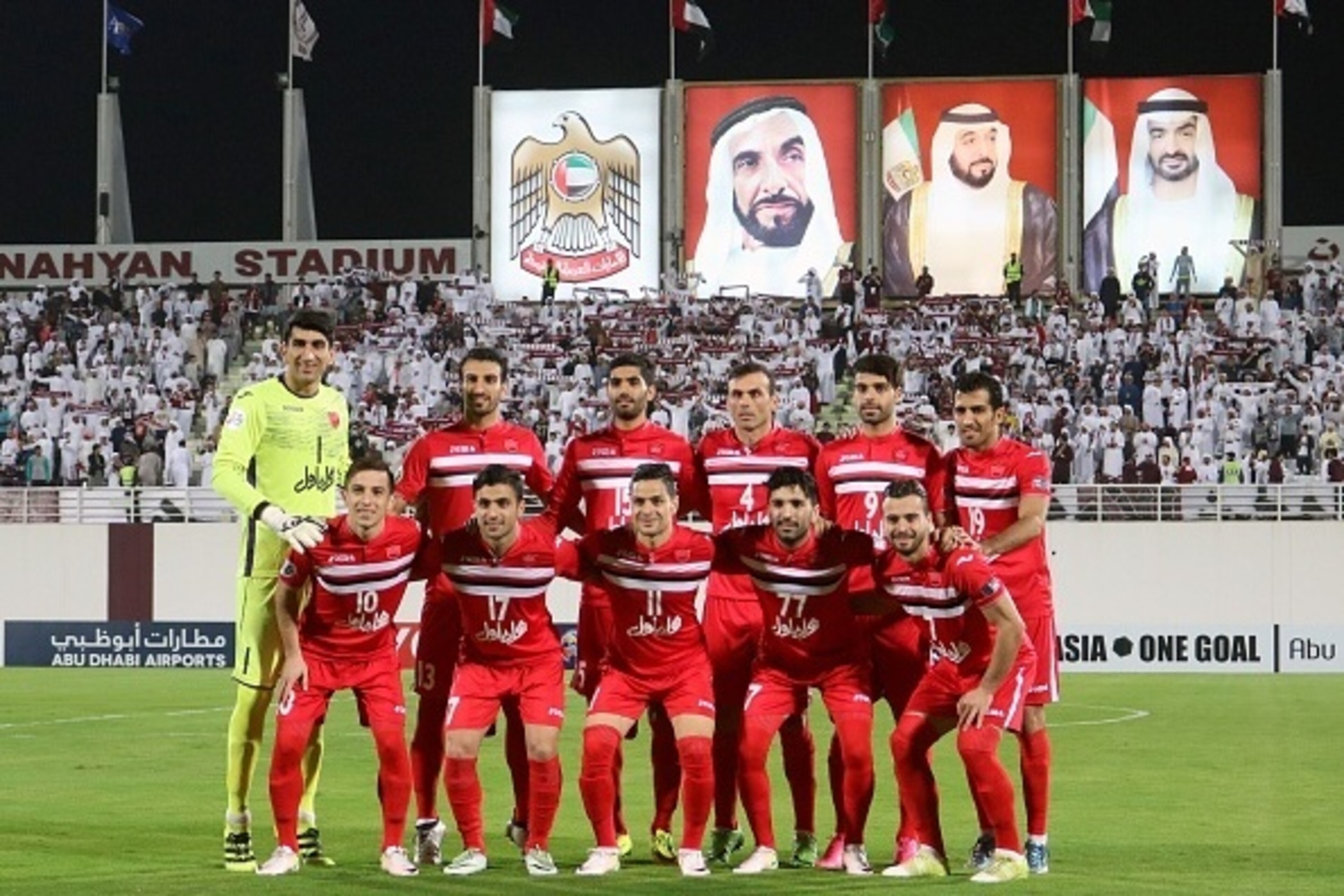 Persepolis's players pose prior to the AFC Champions League qualifying football match between UAE's Al-Wahda and Iran's Persepolis on February 28, 2017, in Abu Dhabi. / AFP / NEZAR BALOUT (Photo credit should read NEZAR BALOUT/AFP/Getty Images) Persepolis's players pose prior to the AFC Champions League qualifying football match between UAE's Al-Wahda and Iran's Persepolis on February 28, 2017, in Abu Dhabi. / AFP / NEZAR BALOUT (Photo credit should read NEZAR BALOUT/AFP/Getty Images)