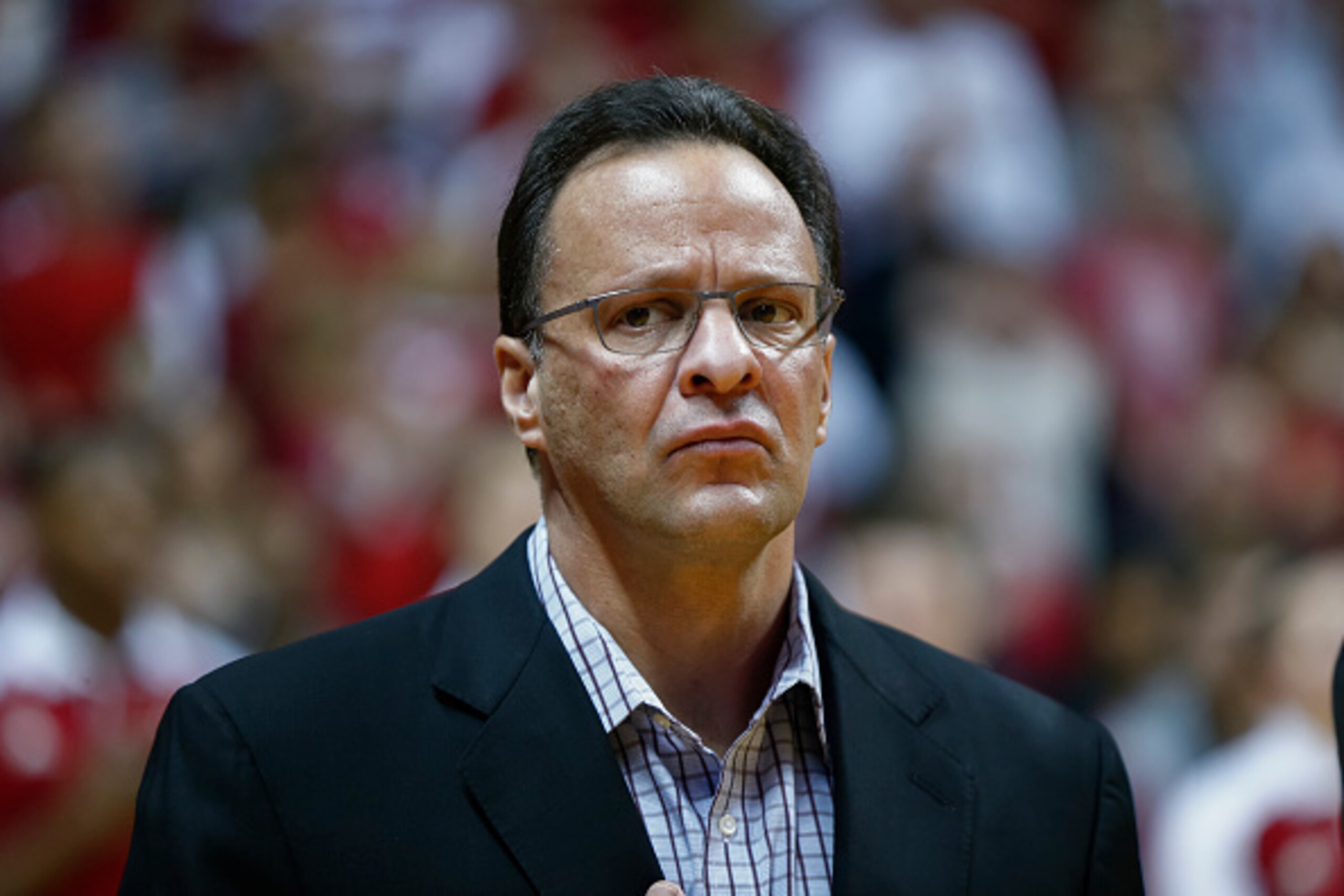 BLOOMINGTON, IN - FEBRUARY 12: Head coach Tom Crean of the Indiana Hoosiers is seen during the game against the Michigan Wolverines at Assembly Hall on February 12, 2017 in Bloomington, Indiana. (Photo by Michael Hickey/Getty Images)