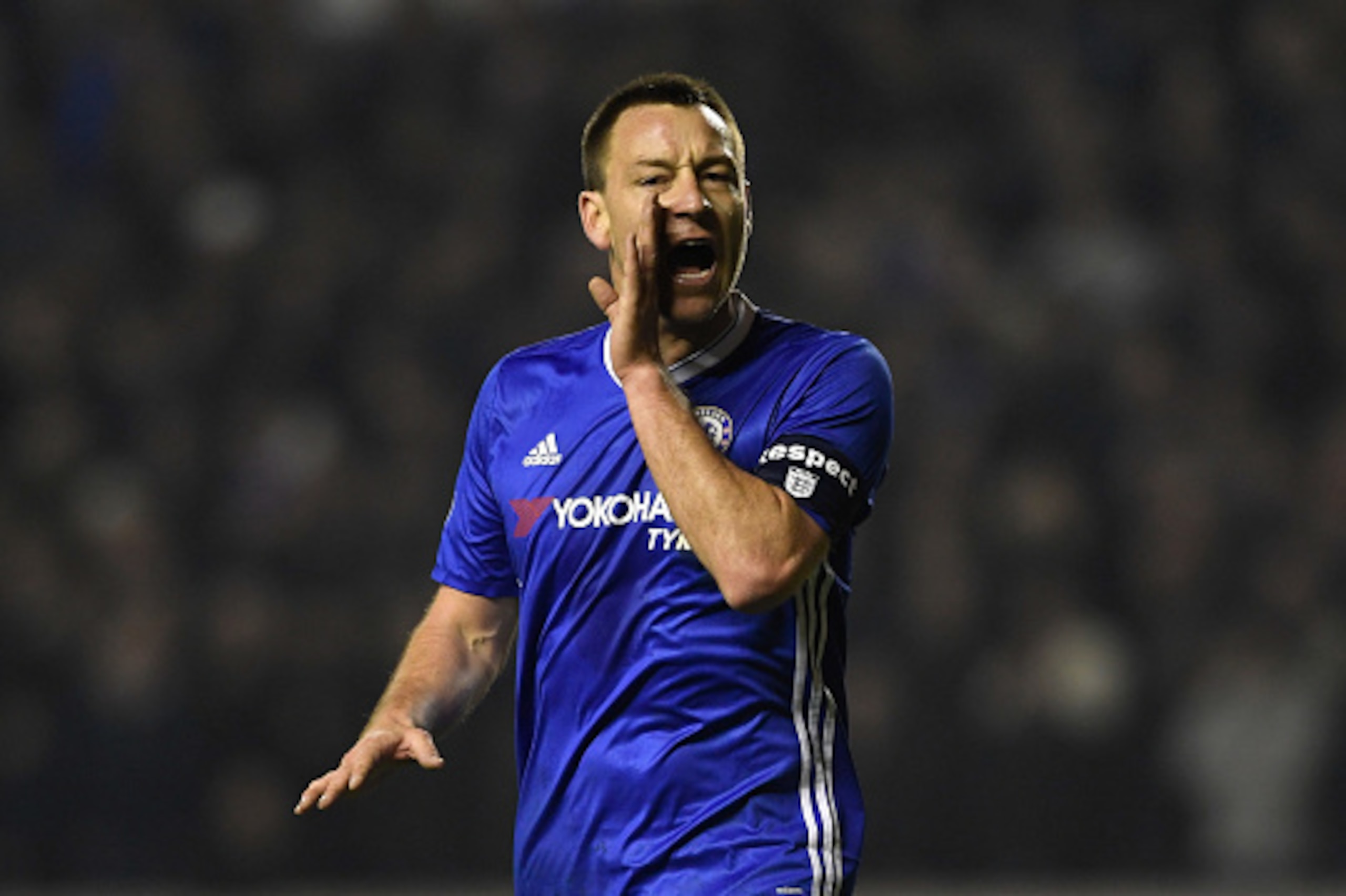 WOLVERHAMPTON, ENGLAND - FEBRUARY 18:  Chelsea player John Terry reacts during The Emirates FA Cup Fifth Round match between Wolverhampton Wanderers and Chelsea at Molineux on February 18, 2017 in Wolverhampton, England.  (Photo by Stu Forster/Getty Image