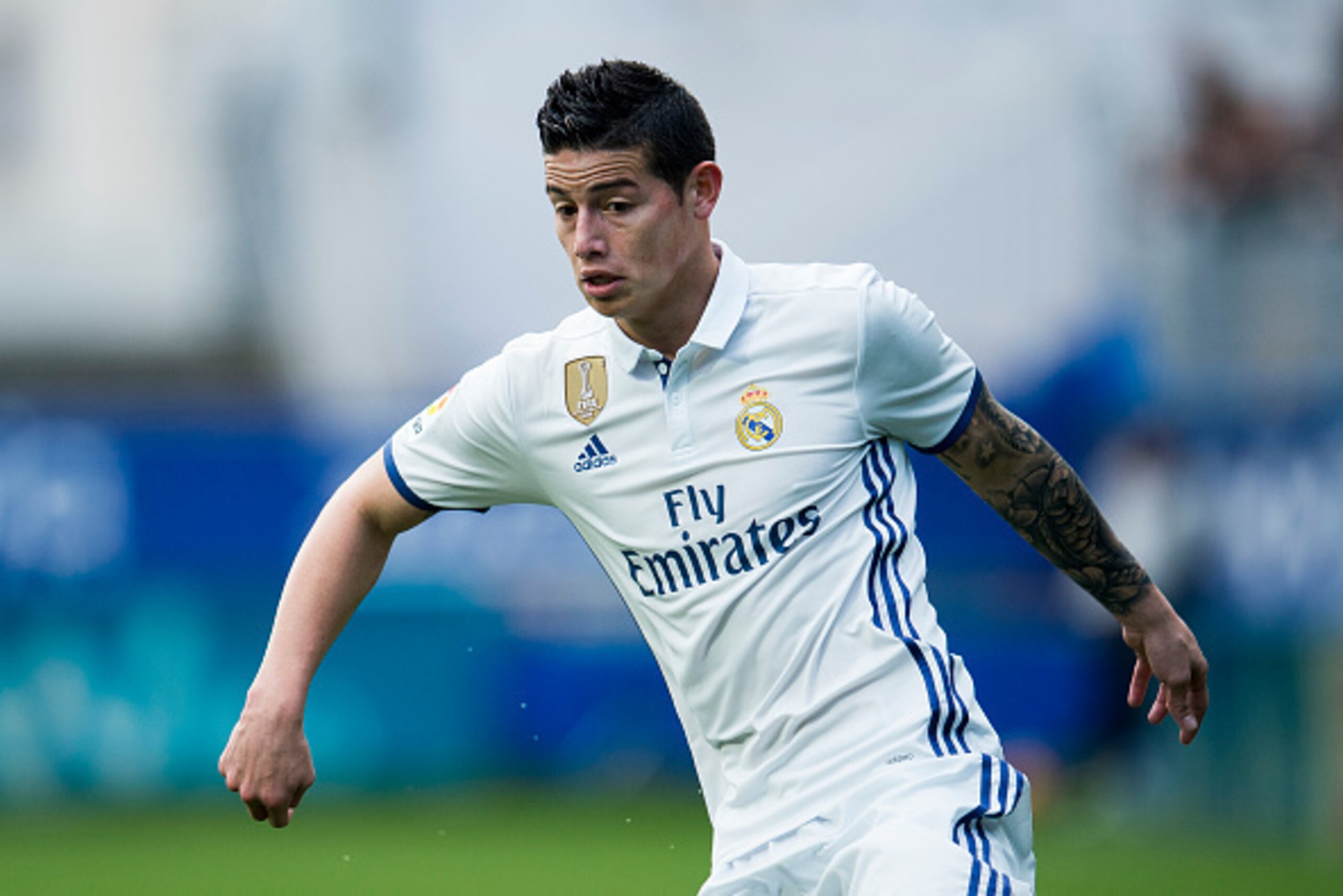 EIBAR, SPAIN - MARCH 04:  James Rodriguez of Real Madrid reacts during the La Liga match between SD Eibar and Real Madrid at Ipurua Municipal Stadium on March 4, 2017 in Eibar, Spain.  (Photo by Juan Manuel Serrano Arce/Getty Images)