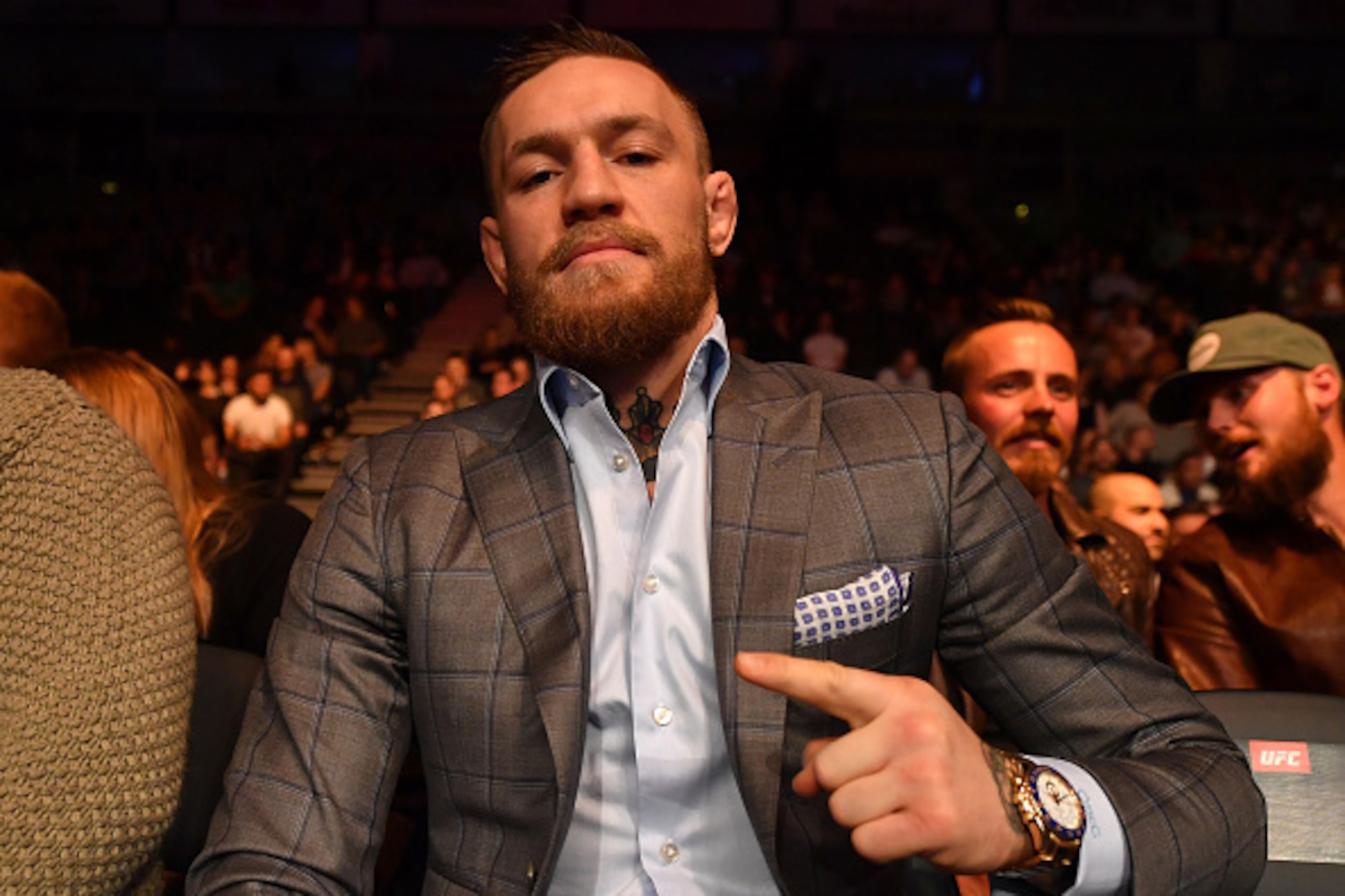 BELFAST, NORTHERN IRELAND - NOVEMBER 19:  UFC featherweight and lightweight champion Conor McGregor of Ireland attends the UFC Fight Night at the SSE Arena on November 19, 2016 in Belfast, Northern Ireland. (Photo by Brandon Magnus/Zuffa LLC/Zuffa LLC via