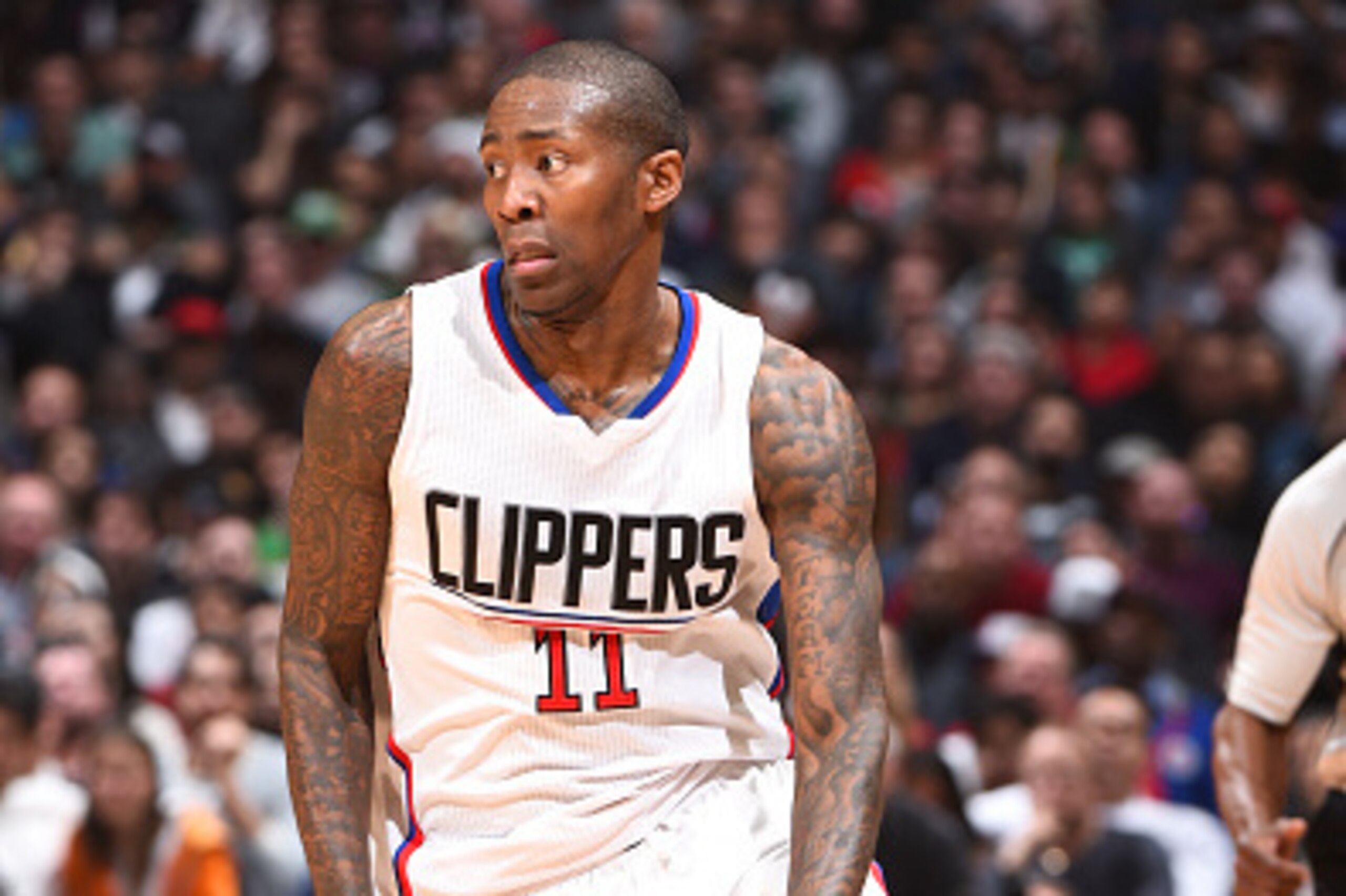 LOS ANGELES, CA - MARCH 6:  Jamal Crawford #11 of the Los Angeles Clippers handles the ball against the Boston Celtics on March 6, 2017 at STAPLES Center in Los Angeles, California. NOTE TO USER: User expressly acknowledges and agrees that, by downloading