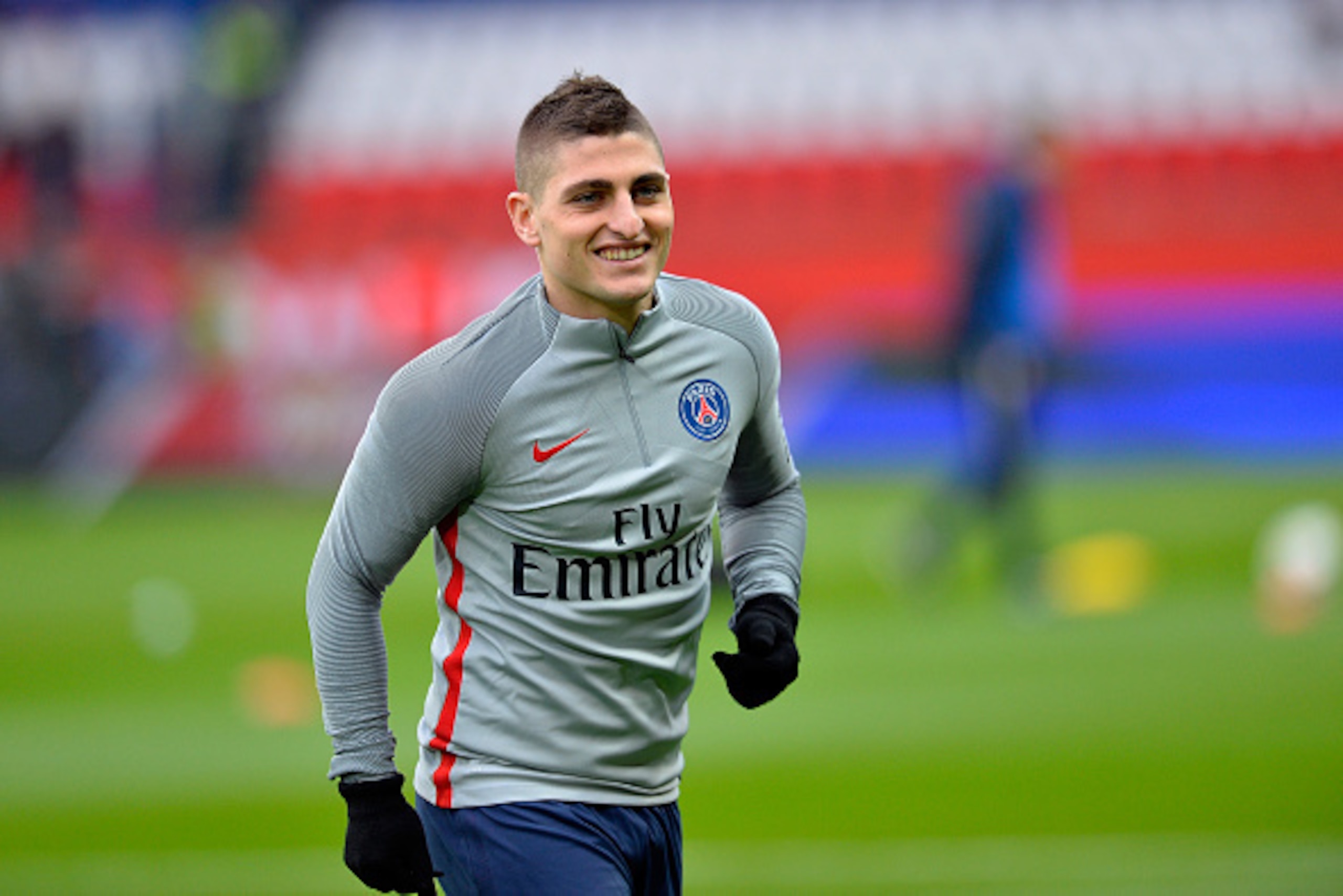 PARIS, FRANCE - MARCH 04:  Marco Verratti of Paris Saint-Germain reacts during warmup before the French Ligue 1 match between Paris Saint Germain and Nancy at Parc des Princes on March 4, 2017 in Paris, France.  (Photo by Aurelien Meunier/Getty Images)