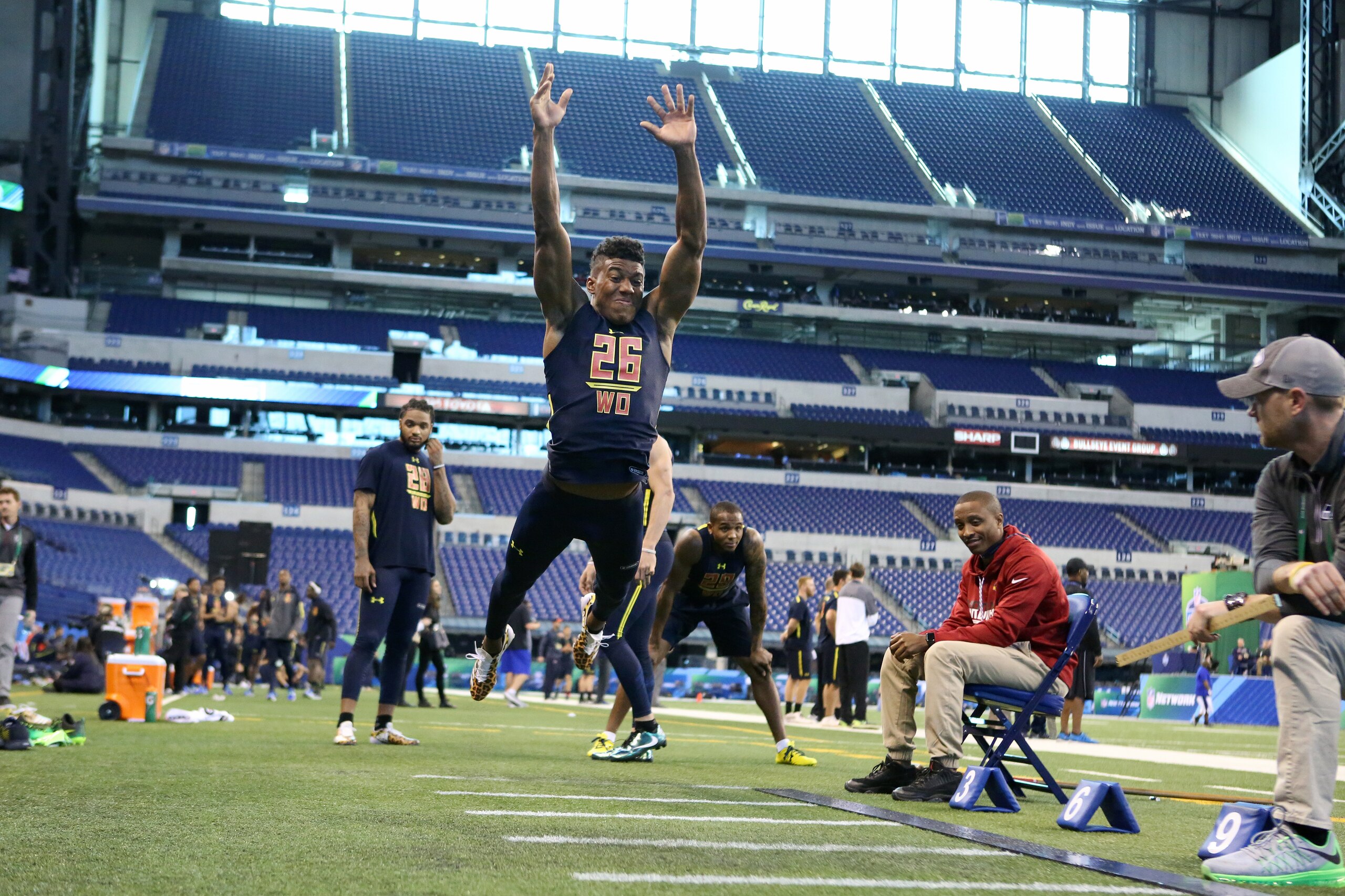 WR Zay Jones has been climbing draft boards since the end of the season. WR Zay Jones has been climbing draft boards since the end of the season.