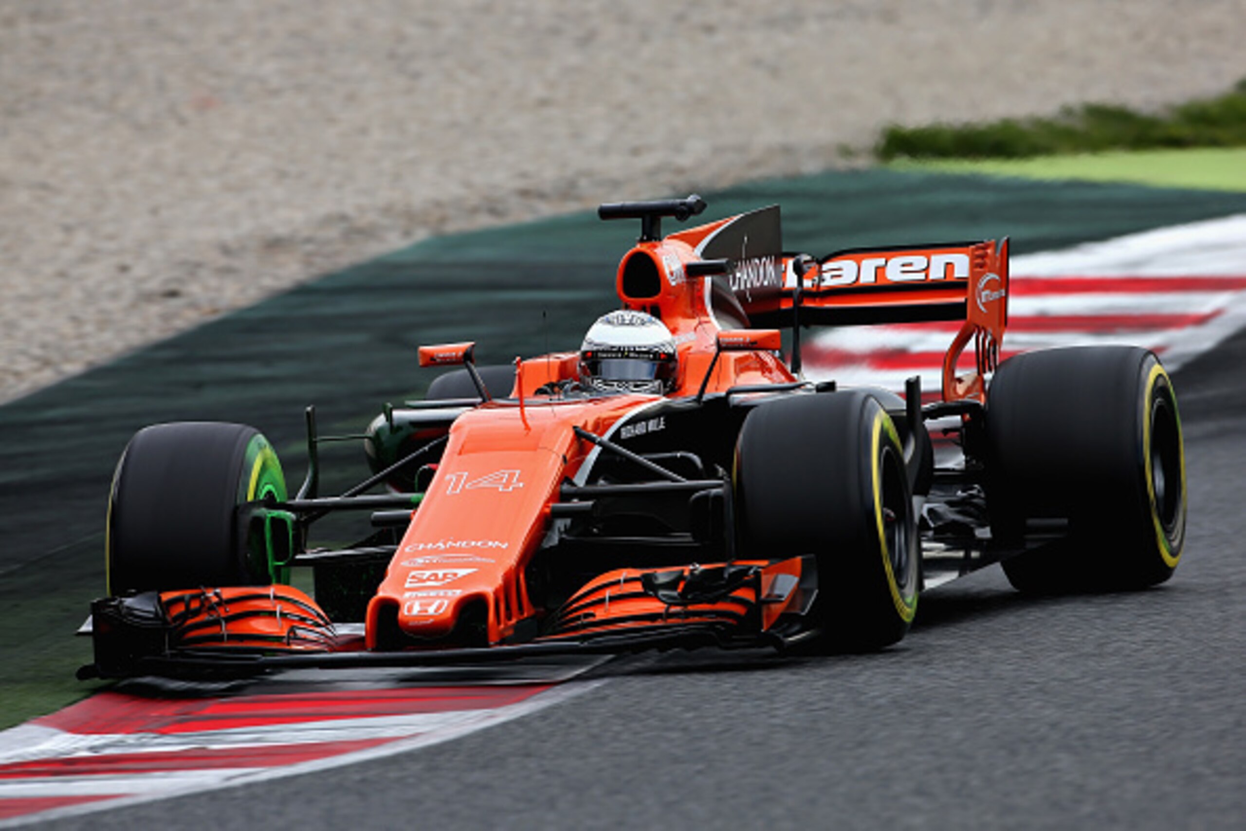 MONTMELO, SPAIN - MARCH 08: Fernando Alonso of Spain driving the (14) McLaren Honda Formula 1 Team McLaren MCL32 on track during day two of Formula One winter testing at Circuit de Catalunya on March 8, 2017 in Montmelo, Spain. (Photo by Charles Coates/ MONTMELO, SPAIN - MARCH 08: Fernando Alonso of Spain driving the (14) McLaren Honda Formula 1 Team McLaren MCL32 on track during day two of Formula One winter testing at Circuit de Catalunya on March 8, 2017 in Montmelo, Spain. (Photo by Charles Coates/