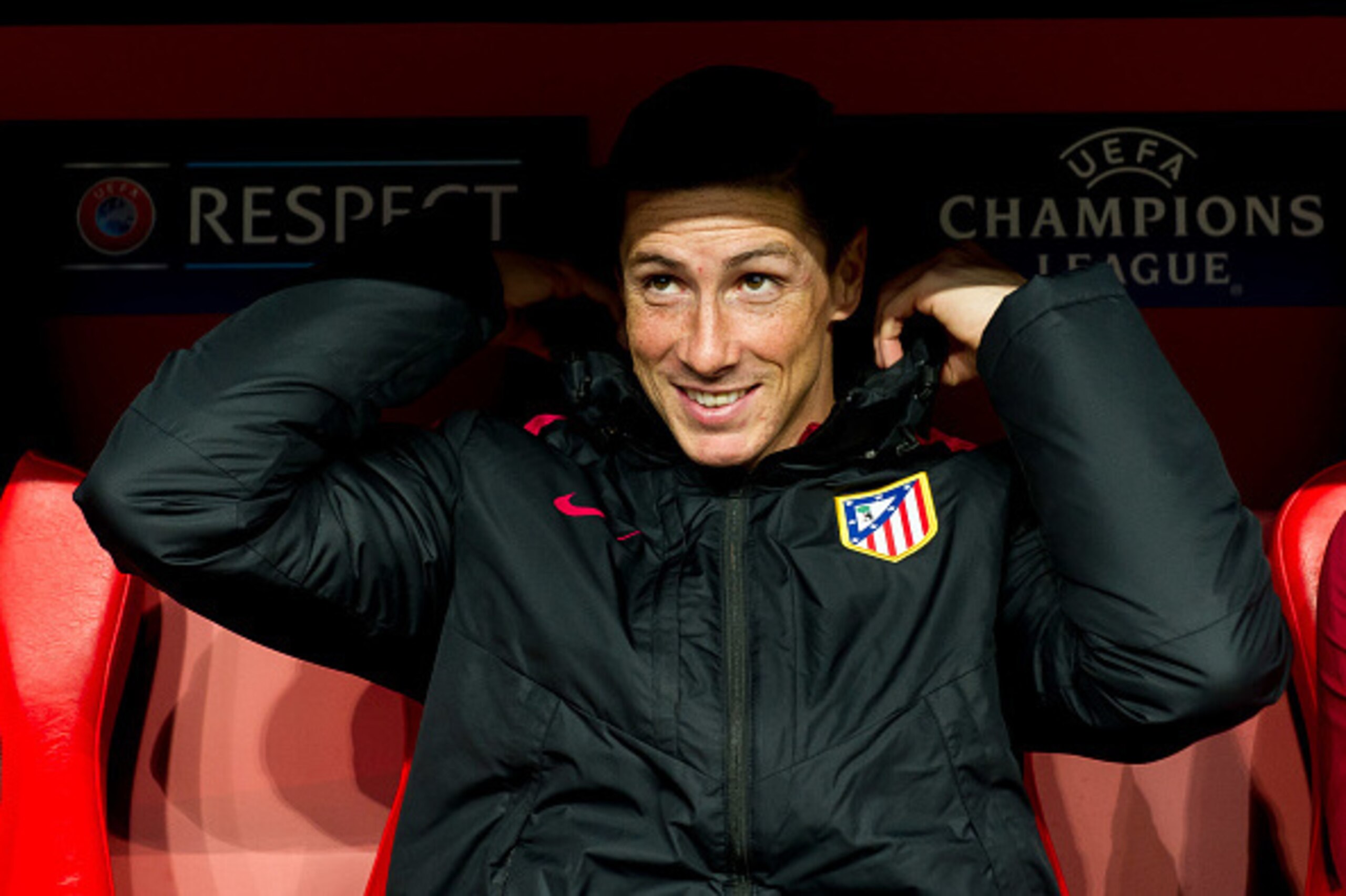LEVERKUSEN, GERMANY - FEBRUARY 21: Fernando Torres of Atletico Madrid looks on during the UEFA Champions League Round of 16 first leg match between Bayer Leverkusen and Club Atletico de Madrid at BayArena on February 21, 2017 in Leverkusen, Germany. (Phot