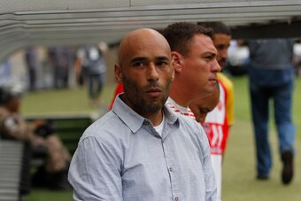 Edinho pictured during his brief spell as coach of Tricordiano