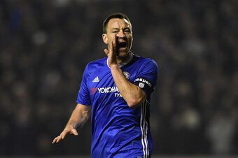 WOLVERHAMPTON, ENGLAND - FEBRUARY 18:  Chelsea player John Terry reacts during The Emirates FA Cup Fifth Round match between Wolverhampton Wanderers and Chelsea at Molineux on February 18, 2017 in Wolverhampton, England.  (Photo by Stu Forster/Getty Image