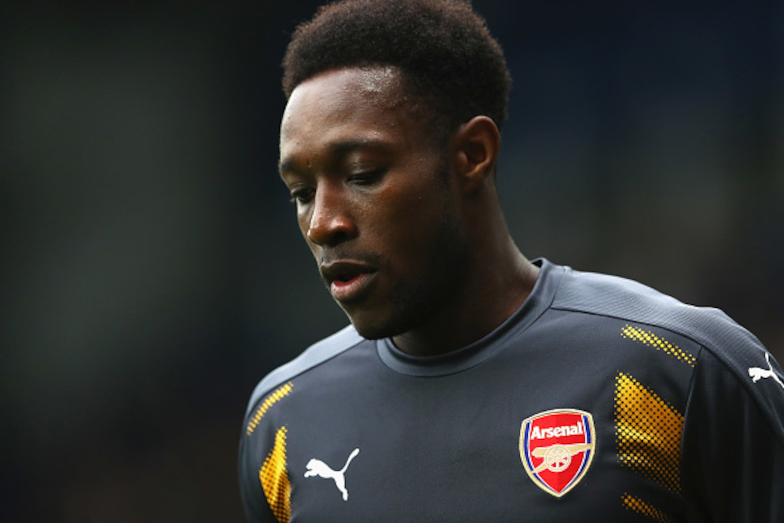 WEST BROMWICH, ENGLAND - MARCH 18:  Danny Welbeck of Arsenal warms up prior to the Premier League match between West Bromwich Albion and Arsenal at The Hawthorns on March 18, 2017 in West Bromwich, England.  (Photo by Matthew Lewis/Getty Images)