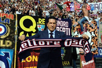 Tacopina pictured in October 2014 in his role as president of Bologna.