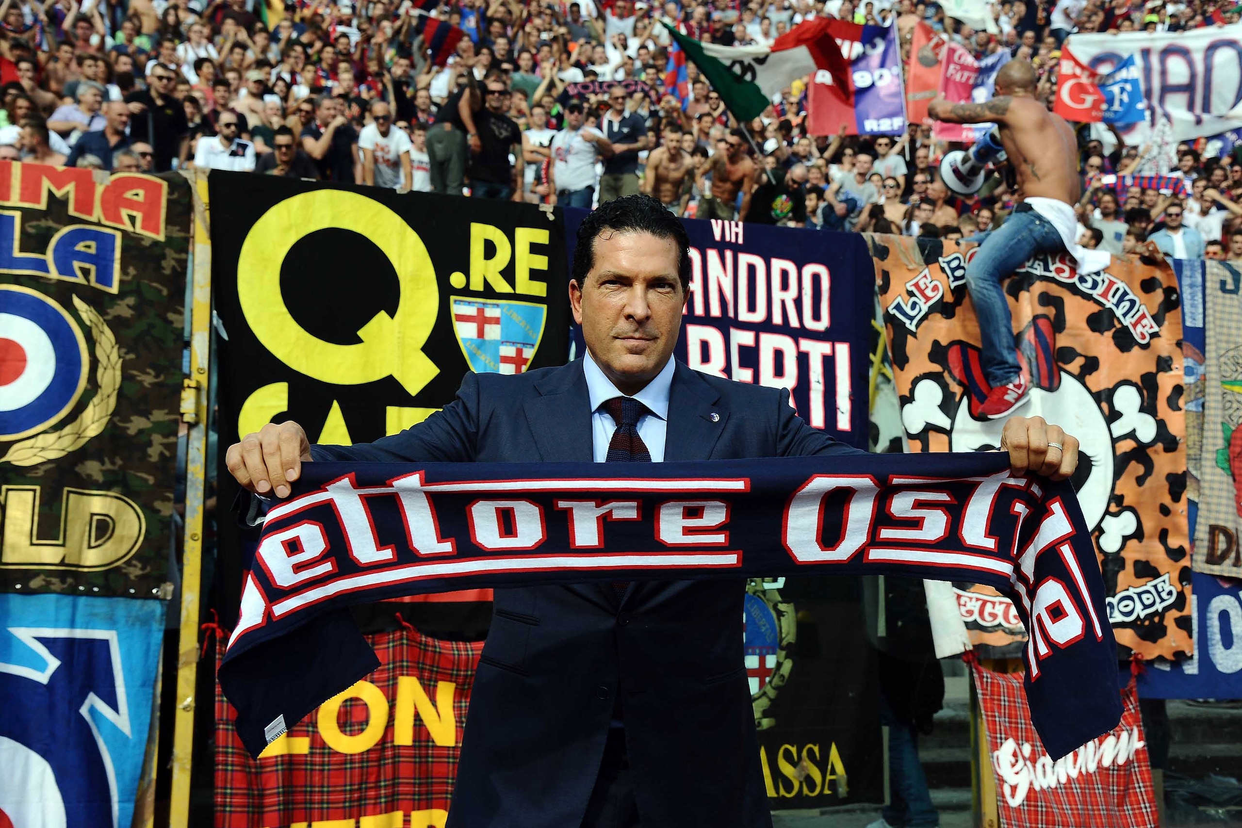 Tacopina pictured in October 2014 in his role as president of Bologna. Tacopina pictured in October 2014 in his role as president of Bologna.
