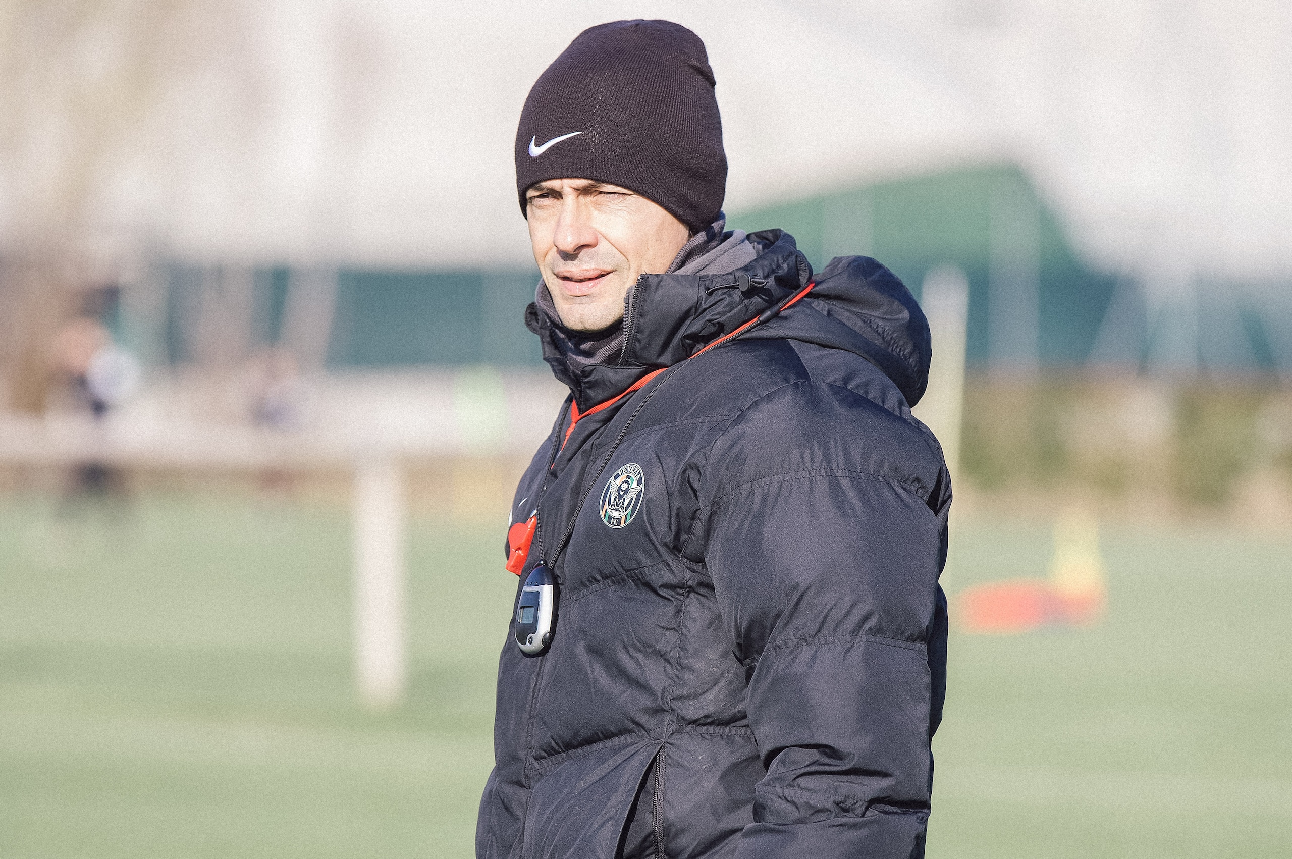 Venezia manager Inzaghi on the training ground. Venezia manager Inzaghi on the training ground.