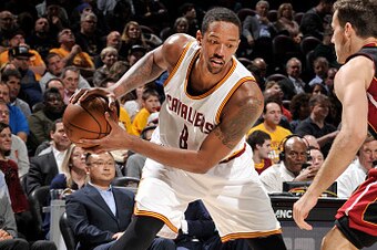CLEVELAND, OH - MARCH 6:  Channing Frye #8 of the Cleveland Cavaliers handles the ball during a game against the Miami Heat on March 6, 2017 at Quicken Loans Arena in Cleveland, Ohio. NOTE TO USER: User expressly acknowledges and agrees that, by downloadi