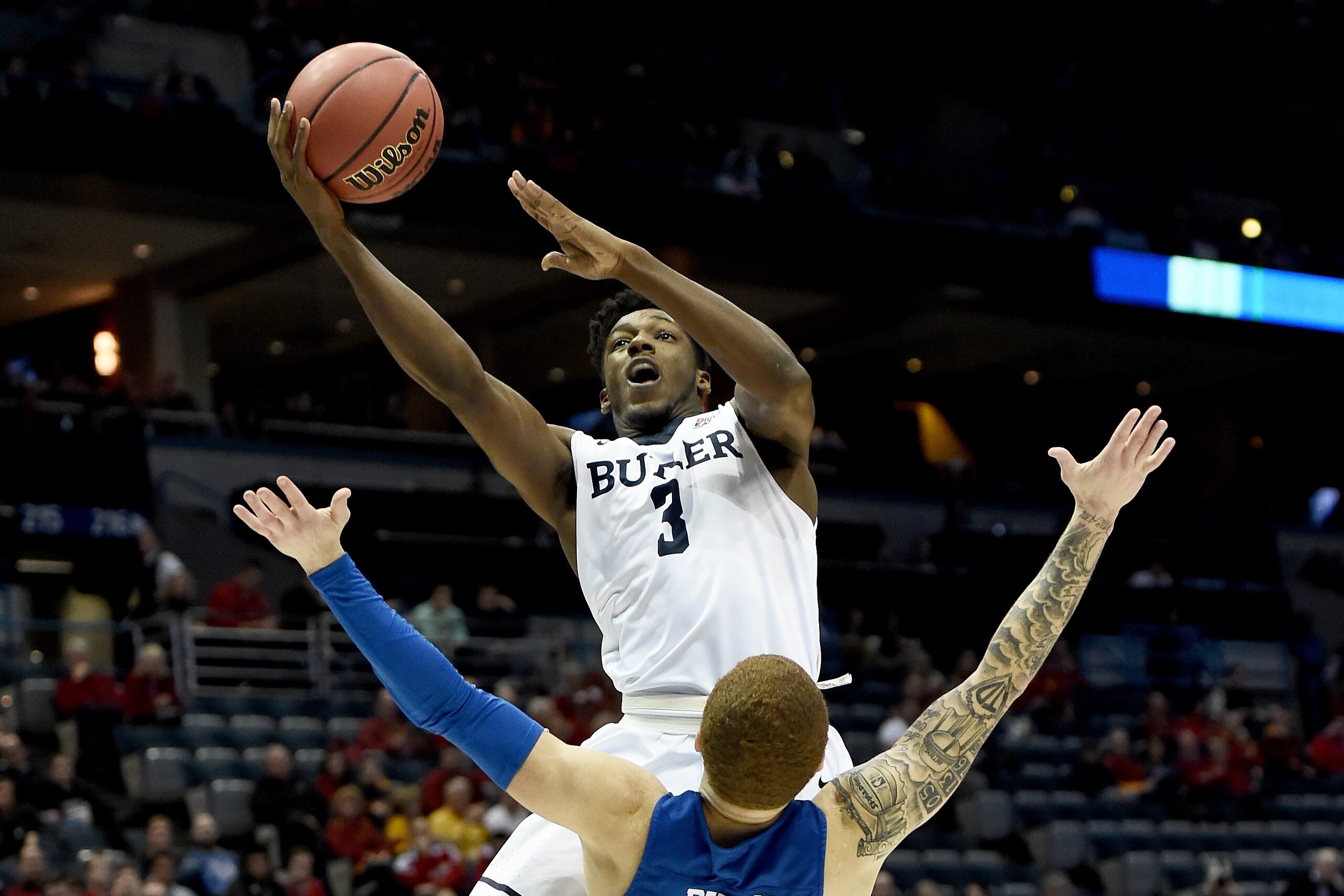 Baldwin attempts a layup against Middle Tennessee during the second round of the 2017 NCAA tournament on March 18, 2017.