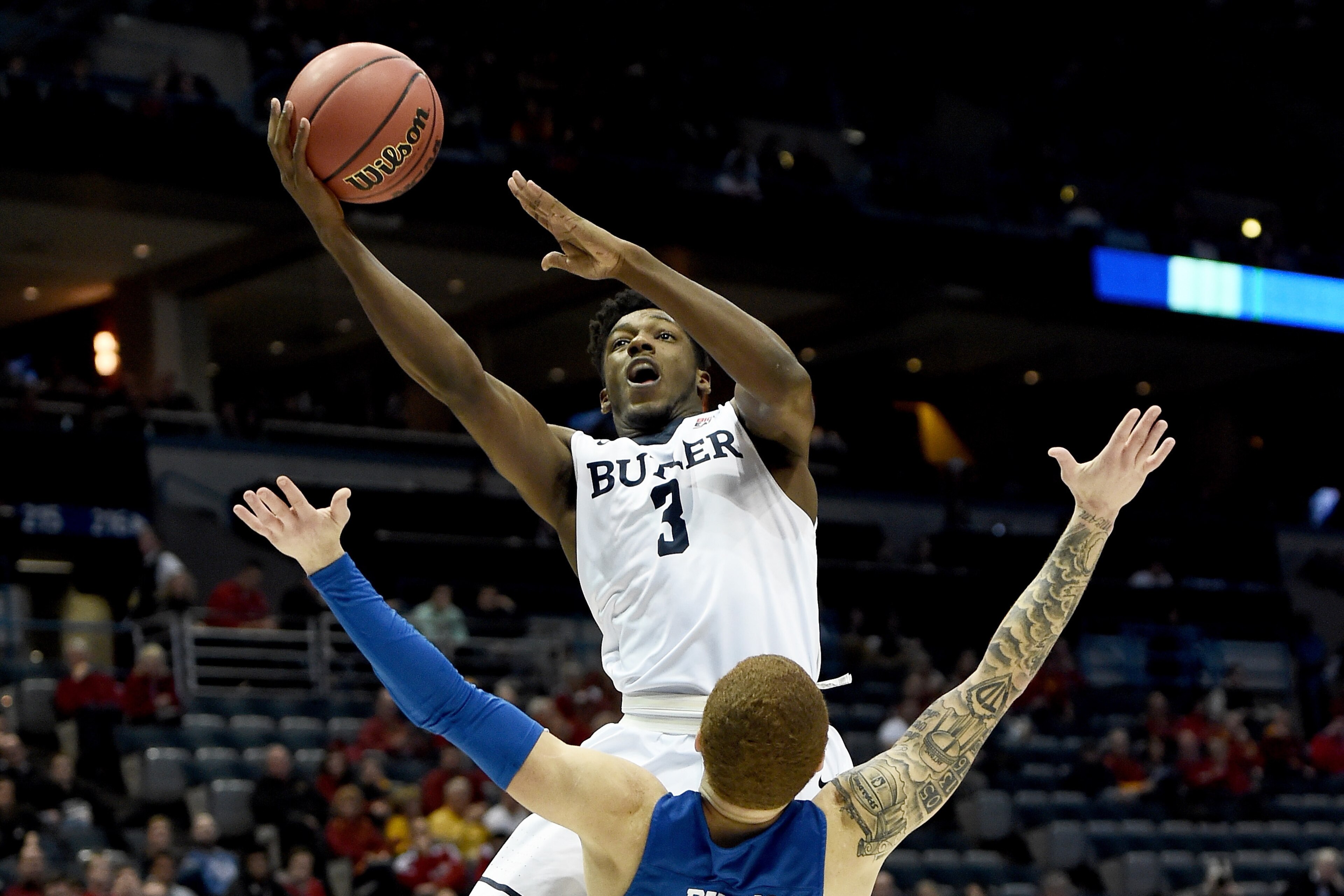 Baldwin attempts a layup against Middle Tennessee during the second round of the 2017 NCAA tournament on March 18, 2017.