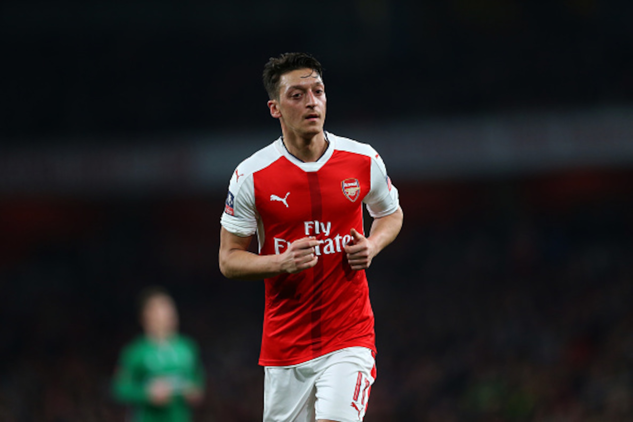 LONDON, ENGLAND - MARCH 11:  Mesut Ozil of Arsenal during The Emirates FA Cup Quarter-Final match between Arsenal and Lincoln City at Emirates Stadium on March 11, 2017 in London, England. (Photo by Catherine Ivill - AMA/Getty Images)