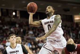 Thornwell shoots against Alabama on February 7, 2017.