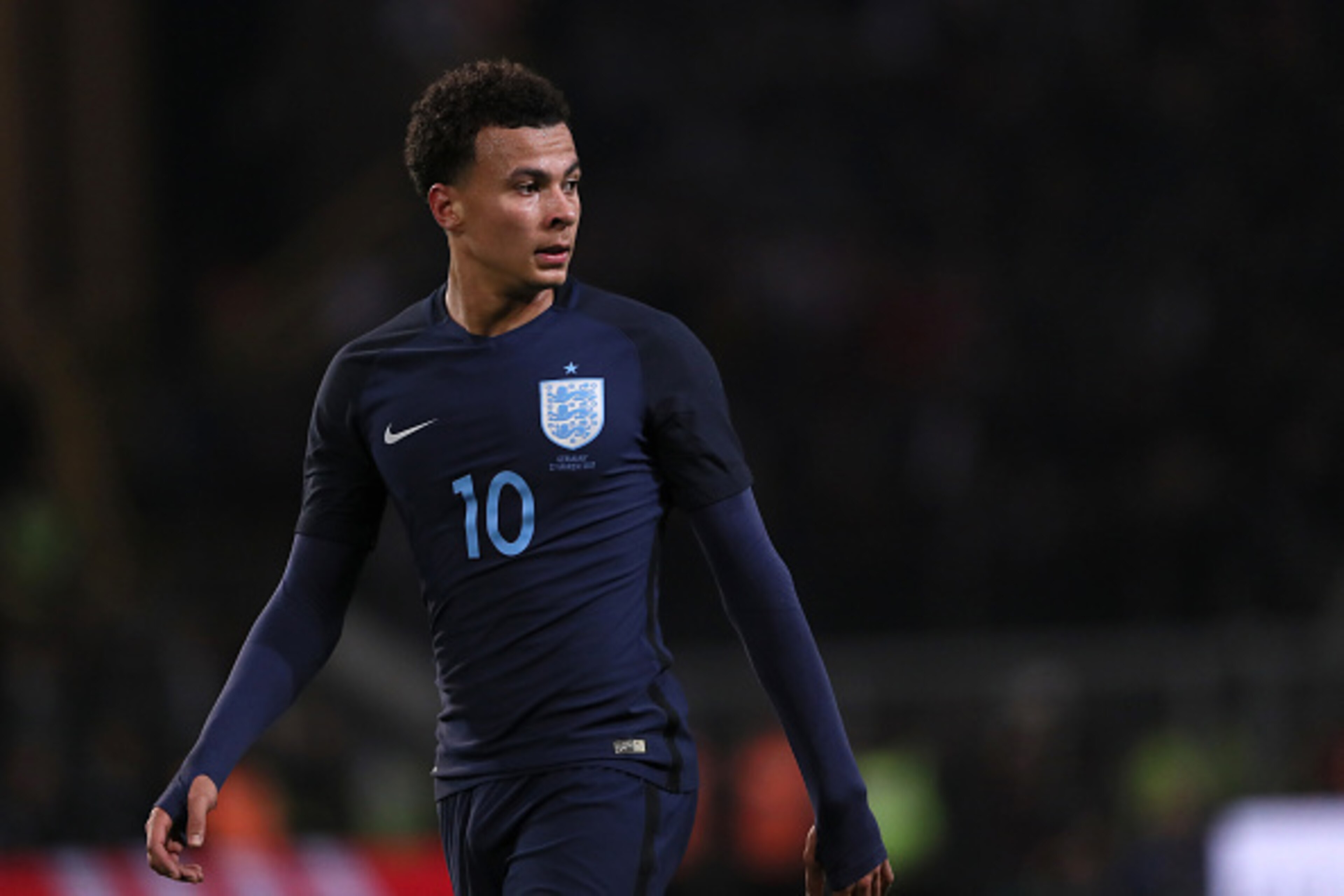 DORTMUND, GERMANY - MARCH 22:  Dele Alli of England in action during the international friendly match between Germany and England at Signal Iduna Park on March 22, 2017 in Dortmund, Germany.  (Photo by Matthew Ashton - AMA/Getty Images)