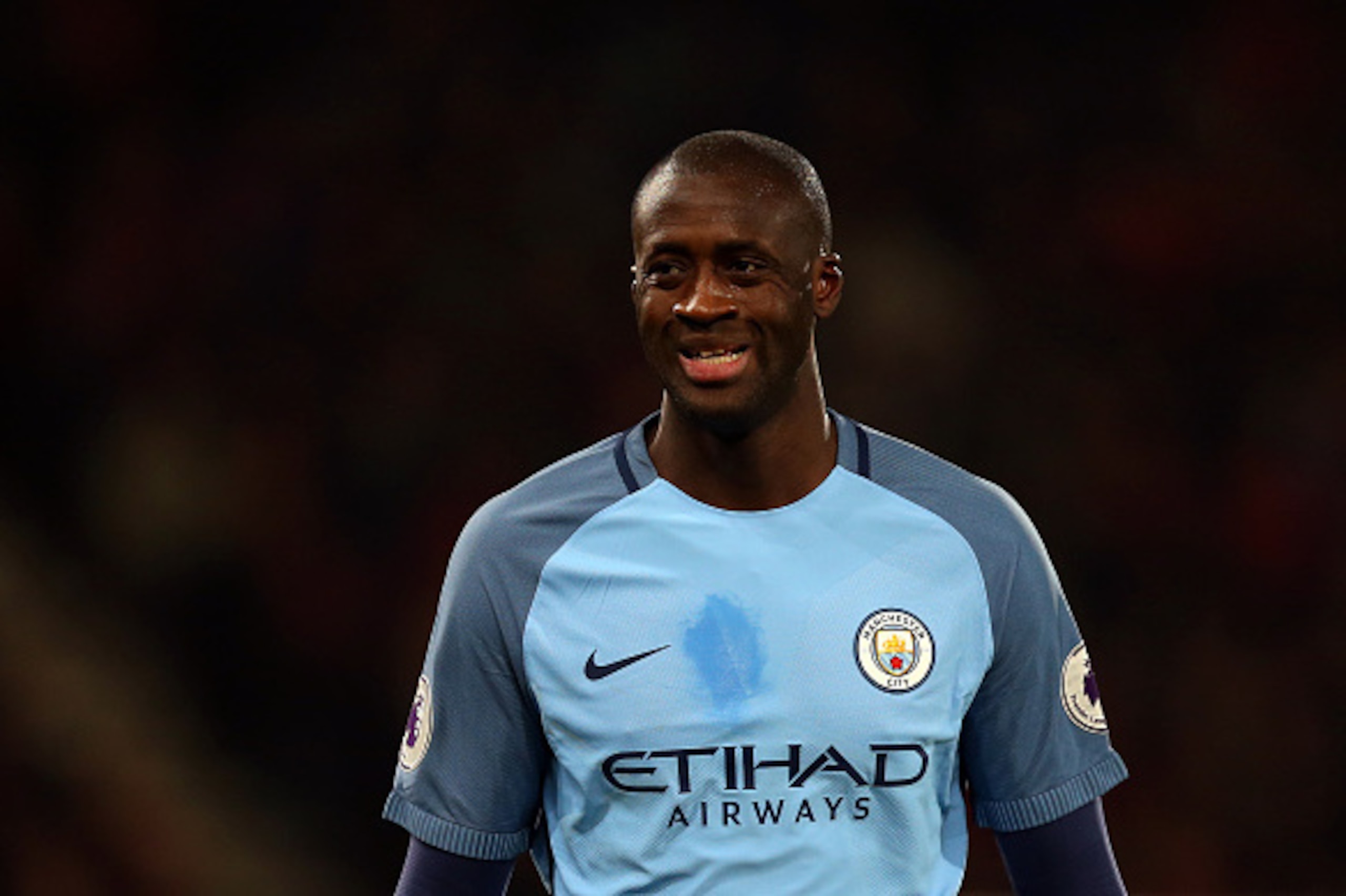 BOURNEMOUTH, ENGLAND - FEBRUARY 13: Yaya Toure of Manchester City during the Premier League match between AFC Bournemouth and Manchester City at Vitality Stadium on February 13, 2017 in Bournemouth, England. (Photo by Catherine Ivill - AMA/Getty Images)