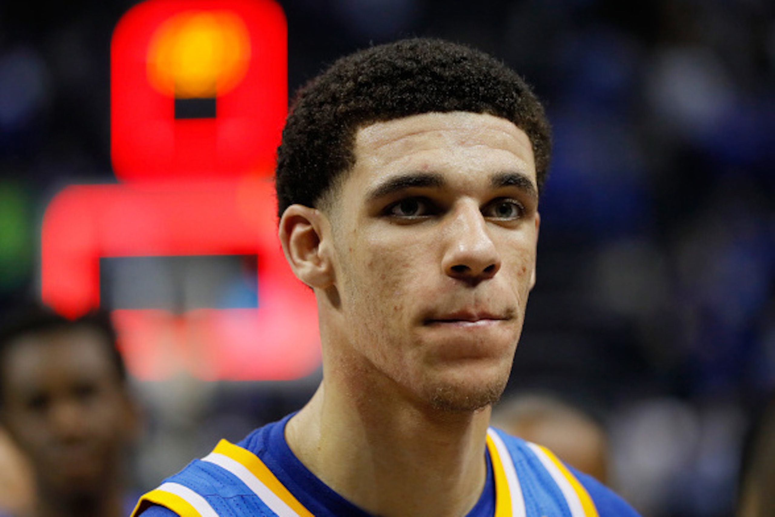 MEMPHIS, TN - MARCH 24: Lonzo Ball #2 of the UCLA Bruins walks off the court after being defeated by the Kentucky Wildcats during the 2017 NCAA Men's Basketball Tournament South Regional at FedExForum on March 24, 2017 in Memphis, Tennessee. (Photo by Ke MEMPHIS, TN - MARCH 24: Lonzo Ball #2 of the UCLA Bruins walks off the court after being defeated by the Kentucky Wildcats during the 2017 NCAA Men's Basketball Tournament South Regional at FedExForum on March 24, 2017 in Memphis, Tennessee. (Photo by Ke