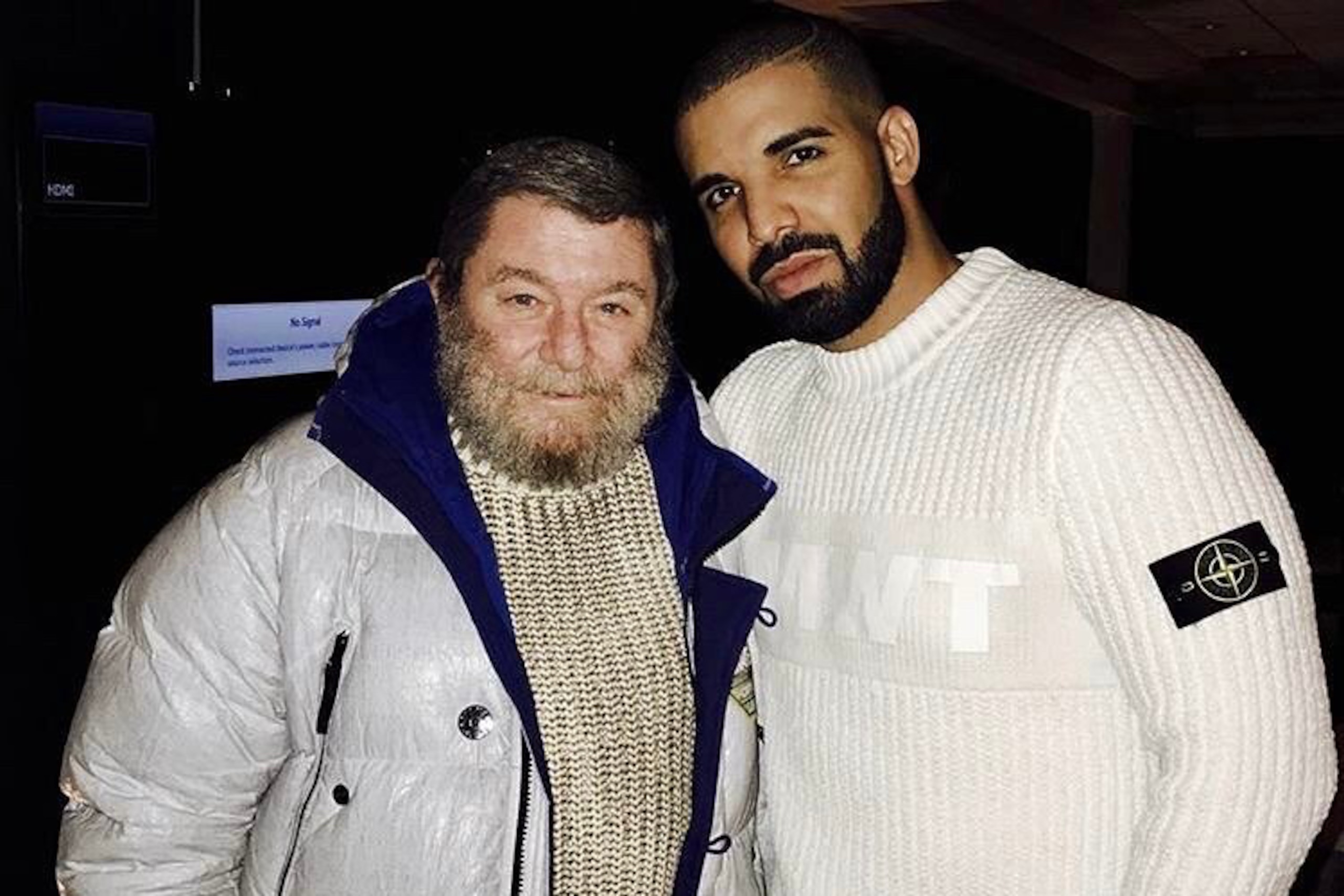 Drake with Stone Island's Carlo Rivetti Drake with Stone Island's Carlo Rivetti
