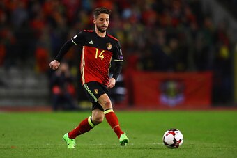BRUSSELS, BELGIUM - MARCH 25:  Dries Mertens of Belgium in action during the FIFA 2018 World Cup Group H  Qualifier match between Belgium and Greece at Stade Roi Baudouis on March 25, 2017 in Brussels, Belgium.  (Photo by Dean Mouhtaropoulos/Getty Images)