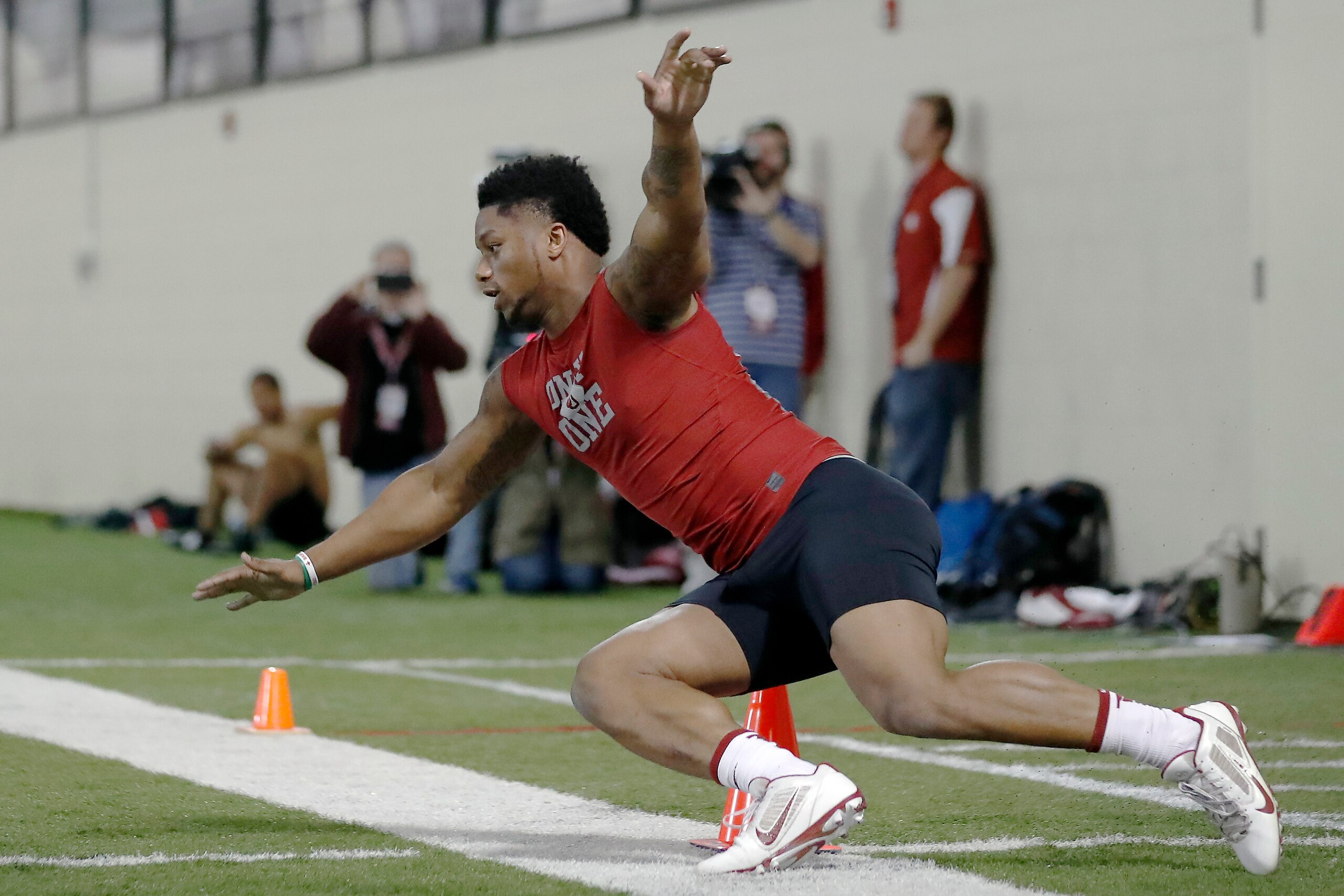 Mixon at Oklahoma's pro day