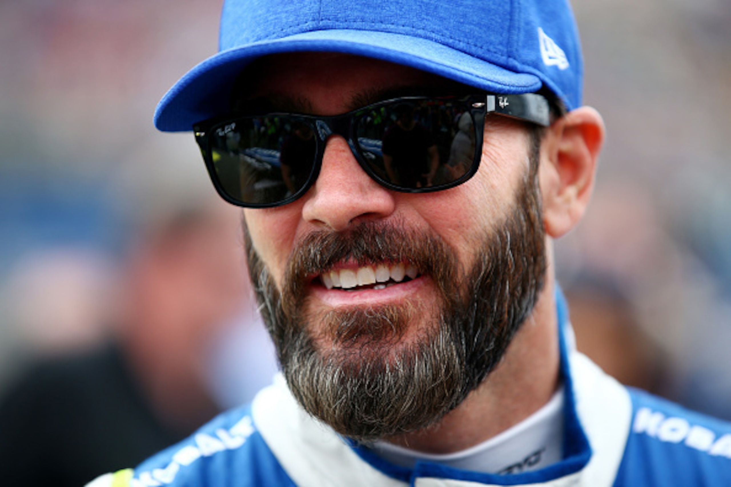 FONTANA, CA - MARCH 26: Jimmie Johnson, driver of the #48 Lowe's Chevrolet, stands on the grid during the Monster Energy NASCAR Cup Series Auto Club 400 at Auto Club Speedway on March 26, 2017 in Fontana, California. (Photo by Sarah Crabill/Getty Images FONTANA, CA - MARCH 26: Jimmie Johnson, driver of the #48 Lowe's Chevrolet, stands on the grid during the Monster Energy NASCAR Cup Series Auto Club 400 at Auto Club Speedway on March 26, 2017 in Fontana, California. (Photo by Sarah Crabill/Getty Images