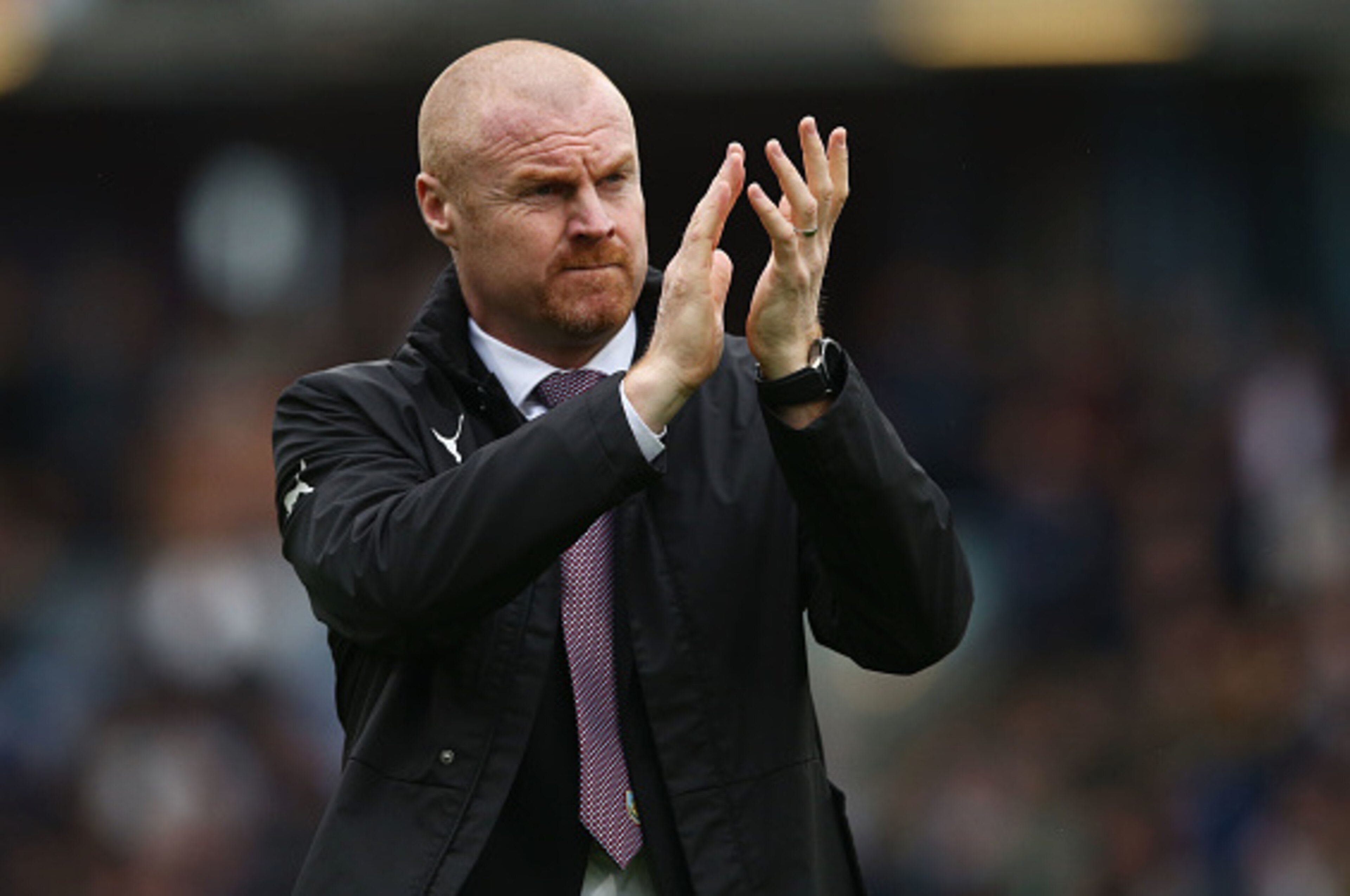 BURNLEY, ENGLAND - APRIL 01: Sean Dyche, Manager of Burnley shows appreciation to the fans prior to the Premier League match between Burnley and Tottenham Hotspur at Turf Moor on April 1, 2017 in Burnley, England. (Photo by Jan Kruger/Getty Images) BURNLEY, ENGLAND - APRIL 01: Sean Dyche, Manager of Burnley shows appreciation to the fans prior to the Premier League match between Burnley and Tottenham Hotspur at Turf Moor on April 1, 2017 in Burnley, England. (Photo by Jan Kruger/Getty Images)