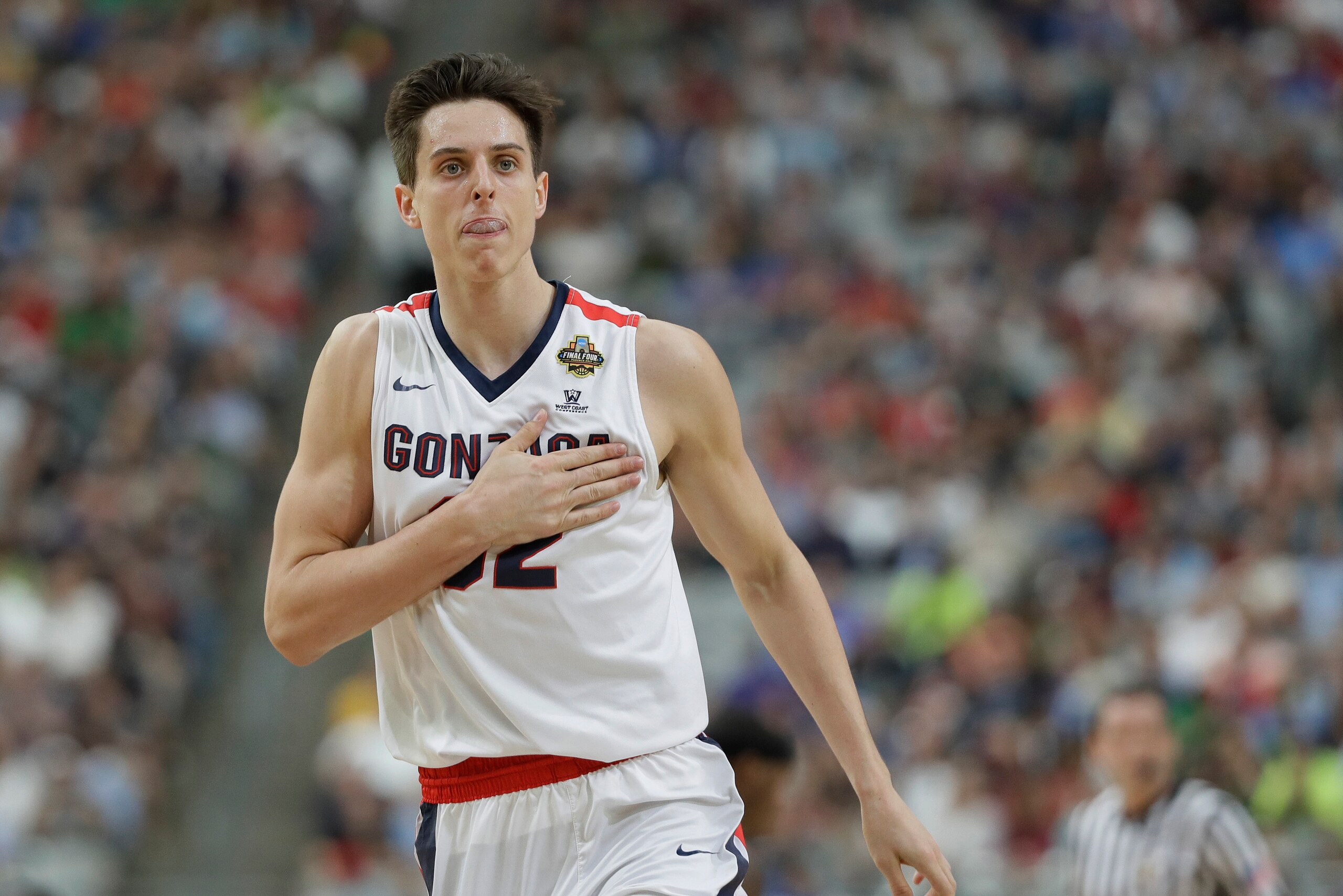 Freshman Zach Collins put in a monster game for Gonzaga at the Final Four. Freshman Zach Collins put in a monster game for Gonzaga at the Final Four.