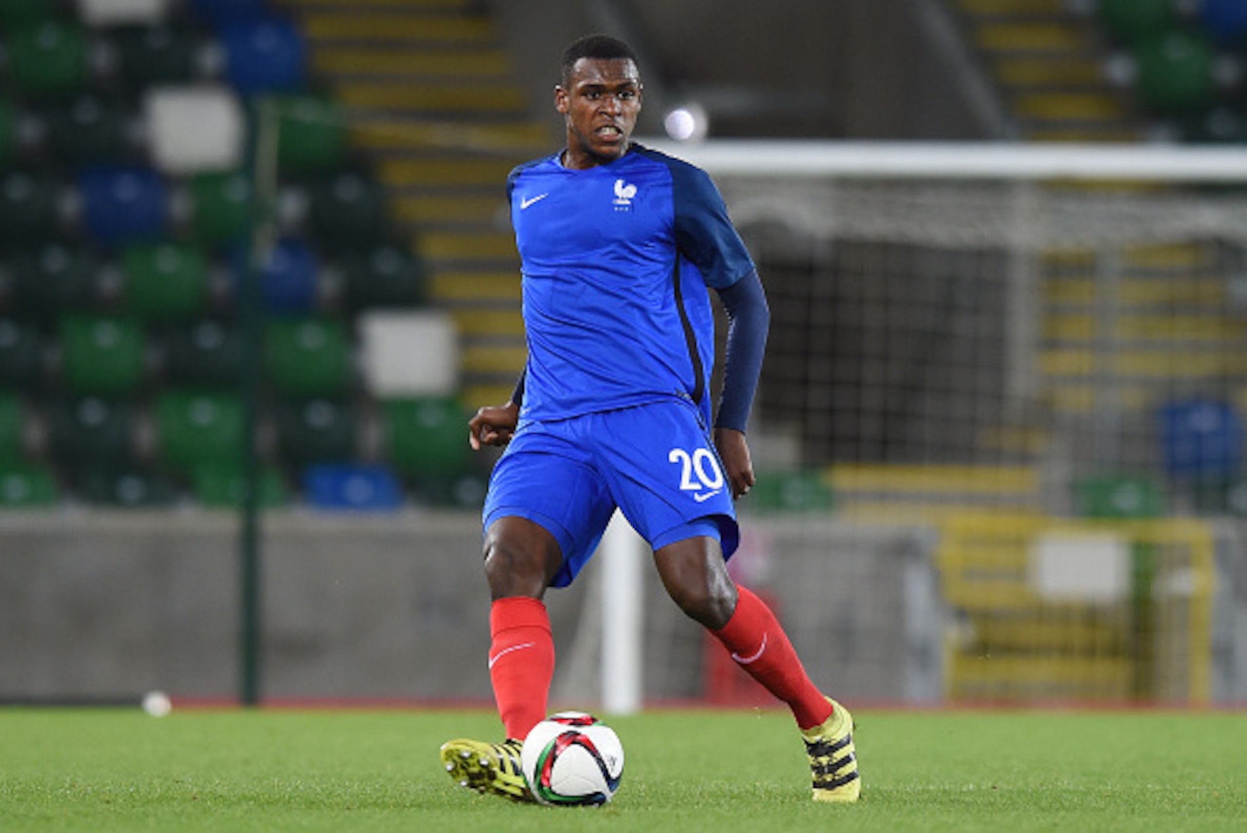 BELFAST, NORTHERN IRELAND - OCTOBER 11: Issa Diop of France during the UEFA European 2017 U21 qualifier between Northern Ireland and France at Windsor Park on October 11, 2016 in Belfast, Northern Ireland. (Photo by Charles McQuillan/Getty Images)