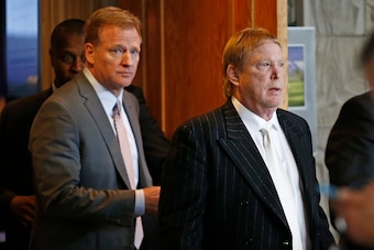 NFL commissioner Roger Goodell with Las Vegas Raiders owner Mark Davis