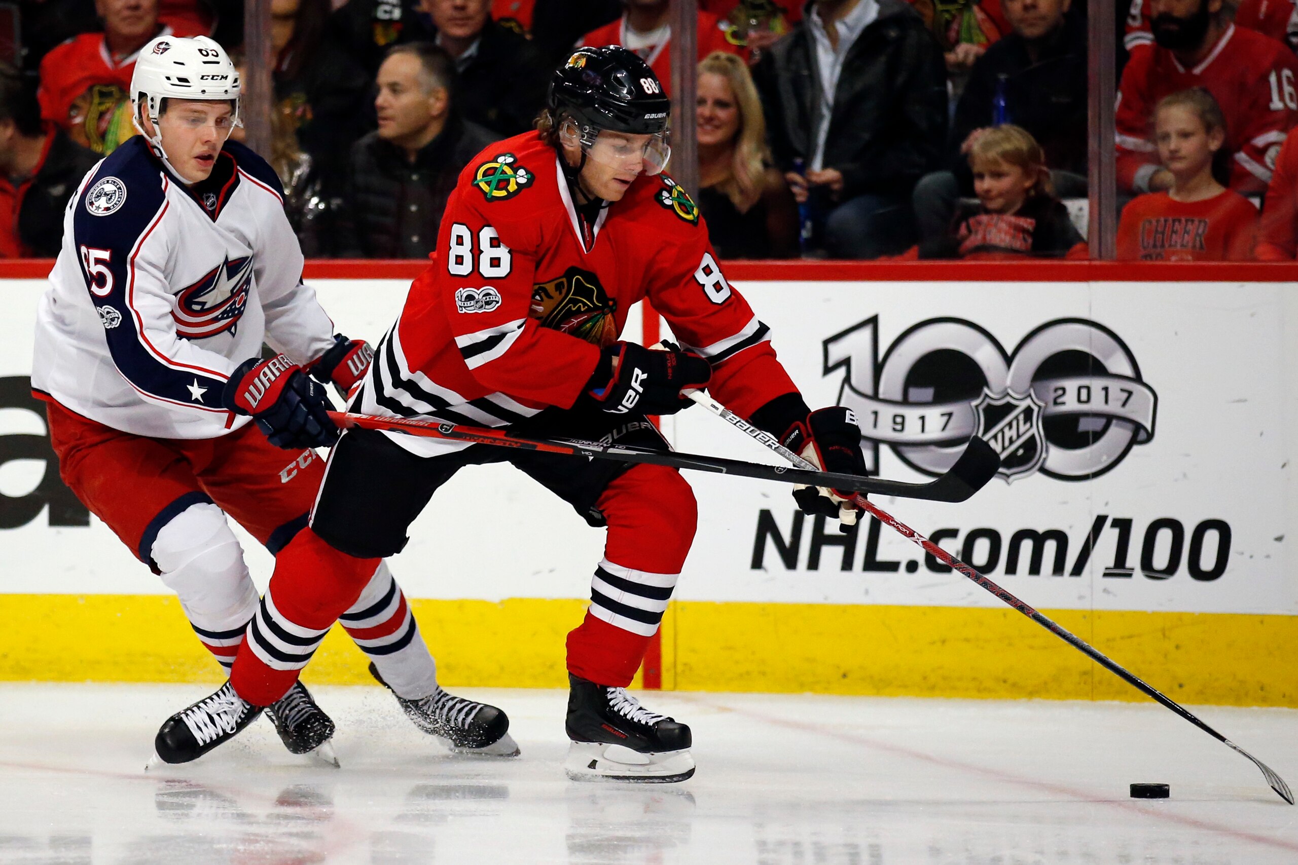 Patrick Kane and the Chicago Blackhawks are in the top spot in the Western Conference.