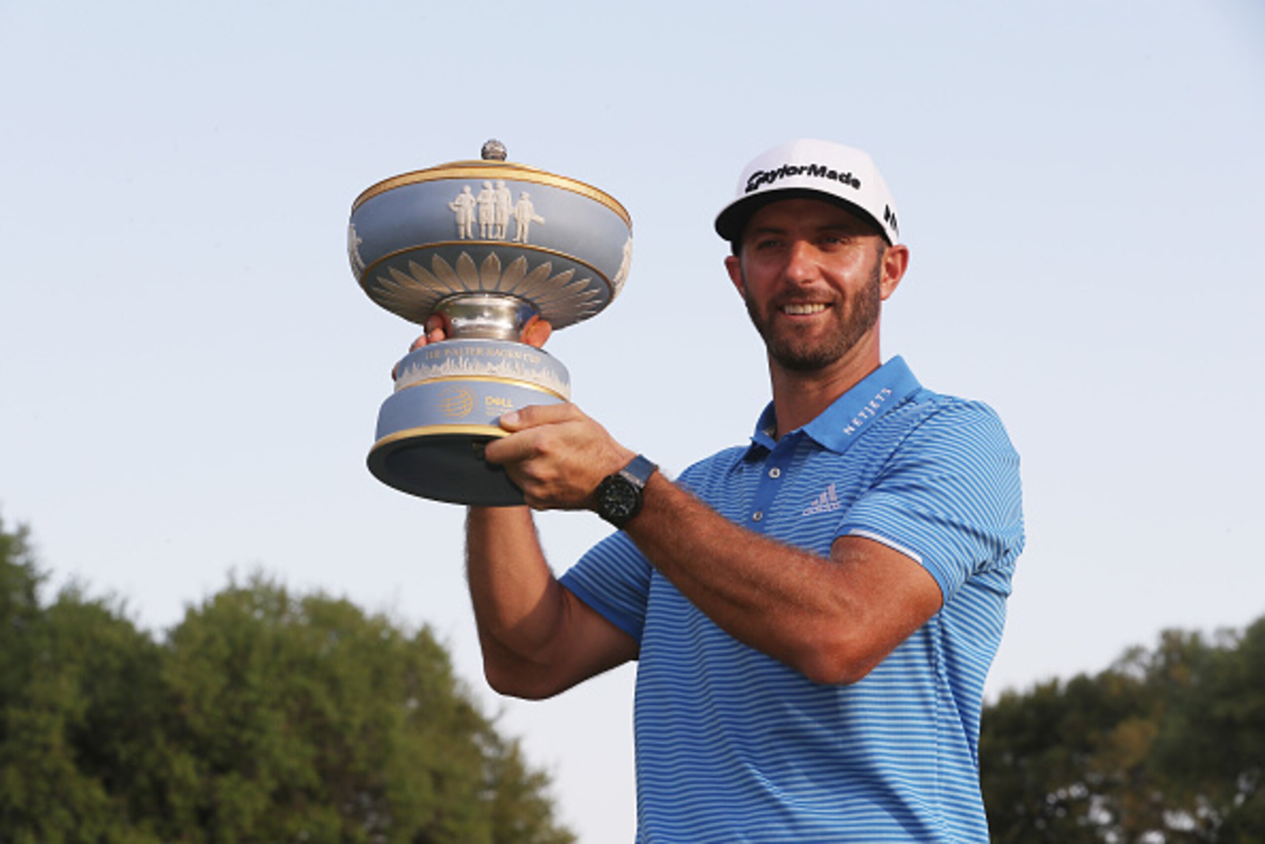 AUSTIN, TX - MARCH 26: Dustin Johnson poses with the trophy after winning the World Golf Championships-Dell Technologies Match Play at the Austin Country Club on March 26, 2017 in Austin, Texas. (Photo by Christian Petersen/Getty Images) AUSTIN, TX - MARCH 26: Dustin Johnson poses with the trophy after winning the World Golf Championships-Dell Technologies Match Play at the Austin Country Club on March 26, 2017 in Austin, Texas. (Photo by Christian Petersen/Getty Images)