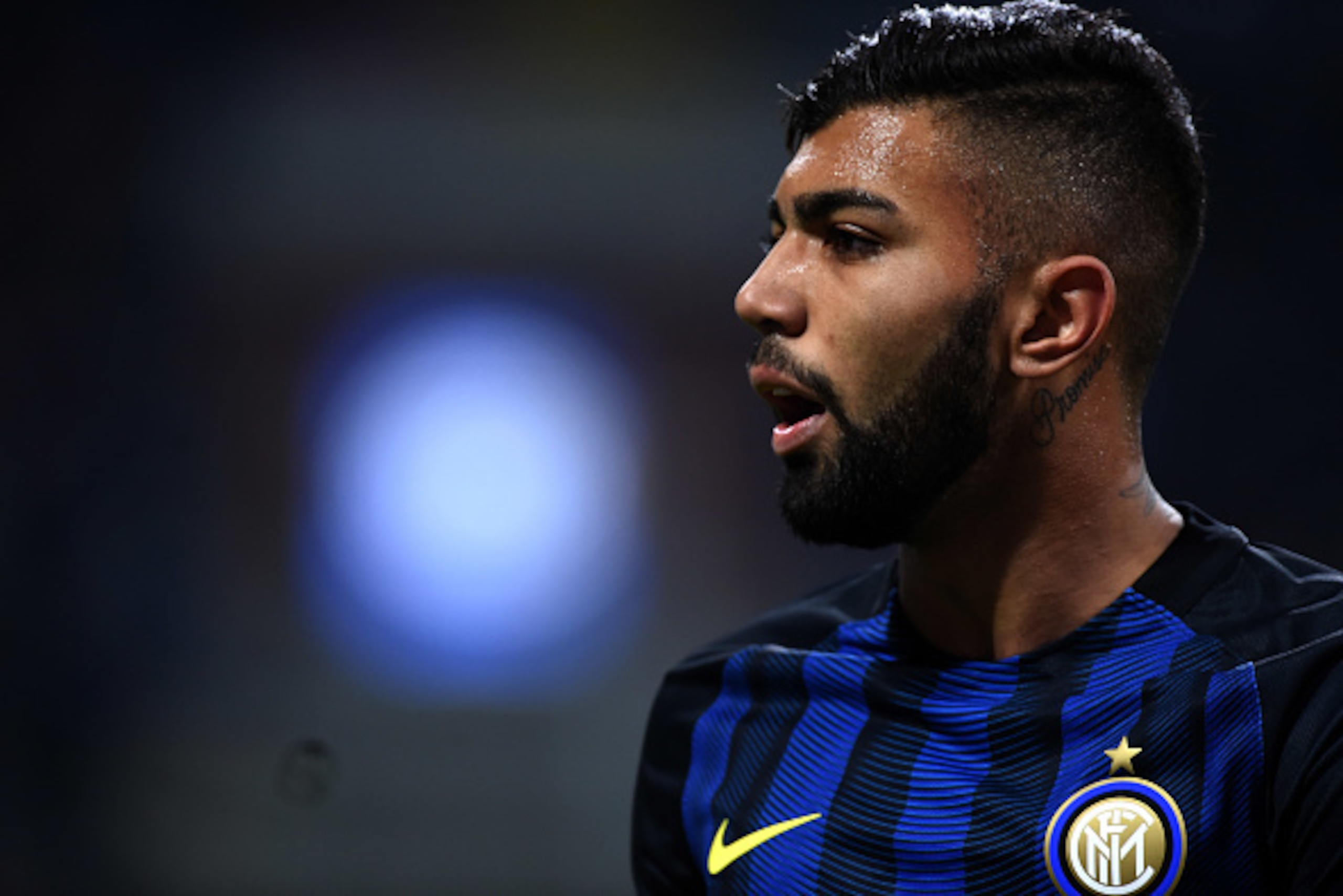 MILAN, ITALY - JANUARY 17:  Gabriel Barbosa of FC Internazionale looks on during the TIM Cup match between FC Internazionale and Bologna FC at Stadio Giuseppe Meazza on January 17, 2017 in Milan, Italy.  (Photo by Pier Marco Tacca/Getty Images)