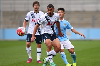 Carter-Vickers in action for Spurs against Man City in a U-21 Premier League clash in 2015