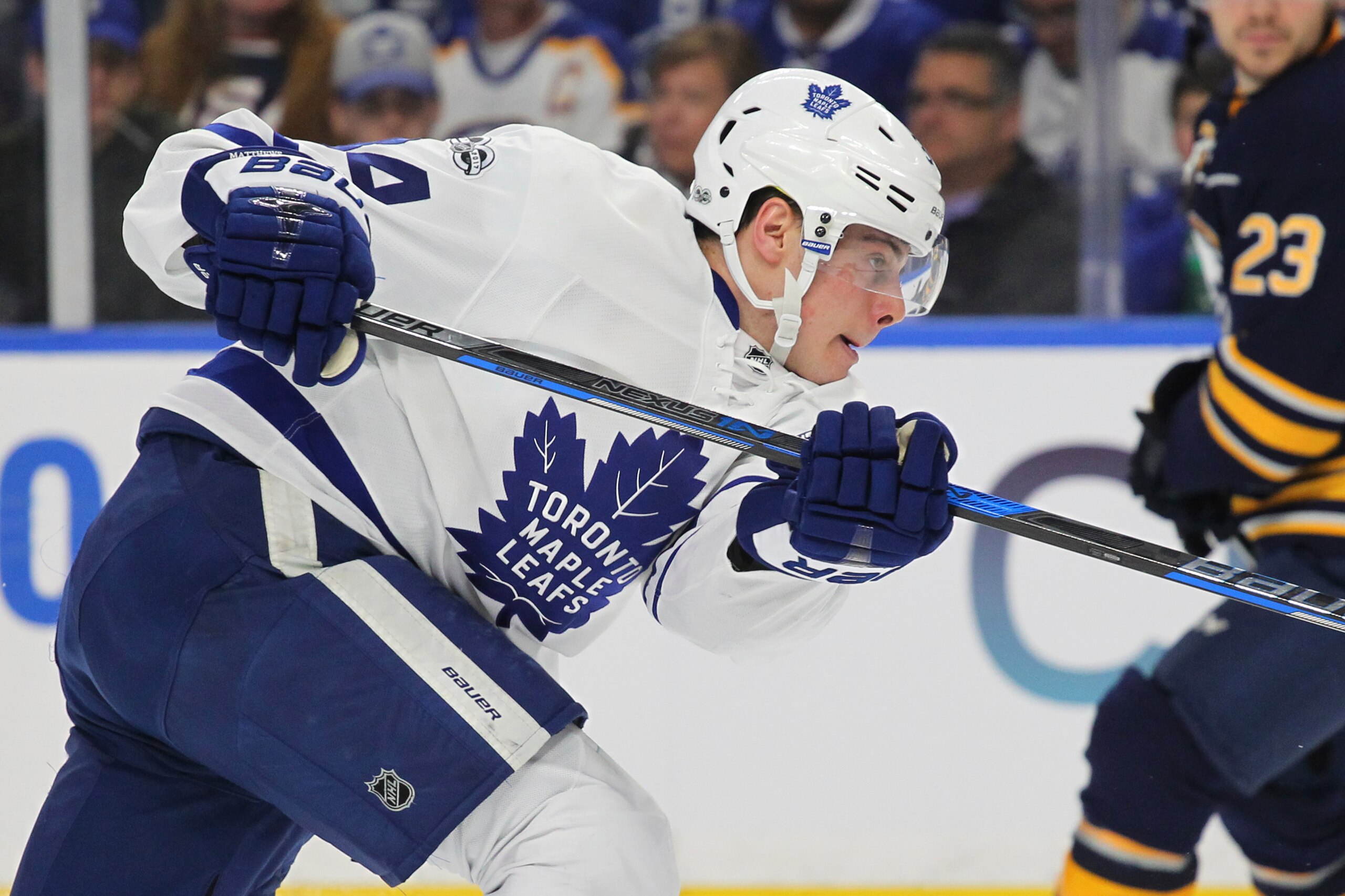 Auston Matthews and the Maple Leafs can clinch a playoff spot Thursday night.