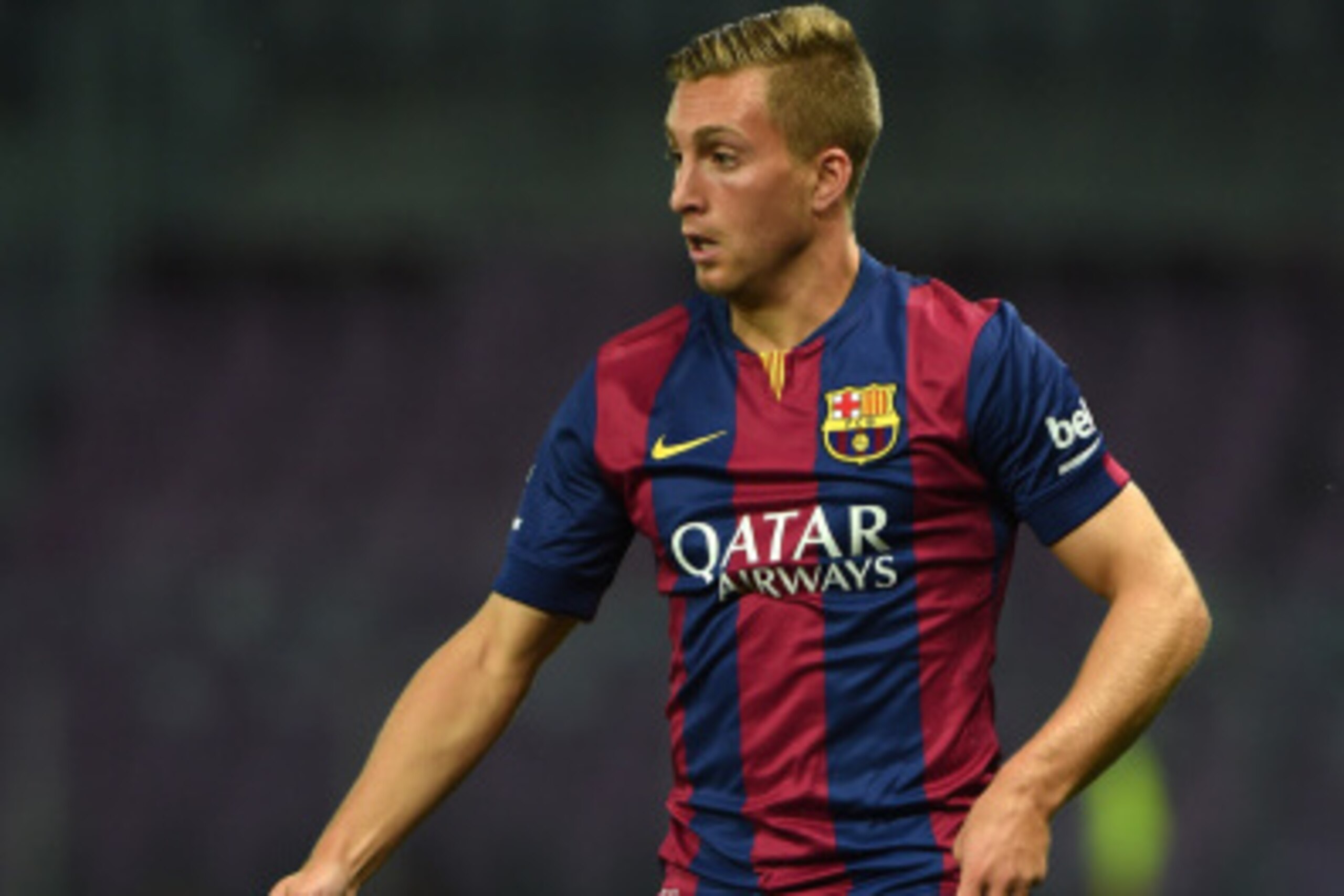 GENEVA, SWITZERLAND - AUGUST 06:  Gerard Deulofeu of FC Barcelona in action during the pre-season friendly match between FC Barcelona and SSC Napoli on August 6, 2014 in Geneva, Switzerland.  (Photo by Valerio Pennicino/Getty Images)