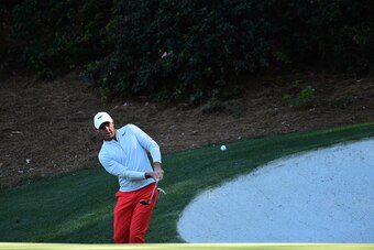 AUGUSTA, GA - APRIL 08:  Rory McIlroy of Northern Ireland chips to the 13th green during the third round of the 2017 Masters Tournament at Augusta National Golf Club on April 8, 2017 in Augusta, Georgia.  (Photo by Harry How/Getty Images)
