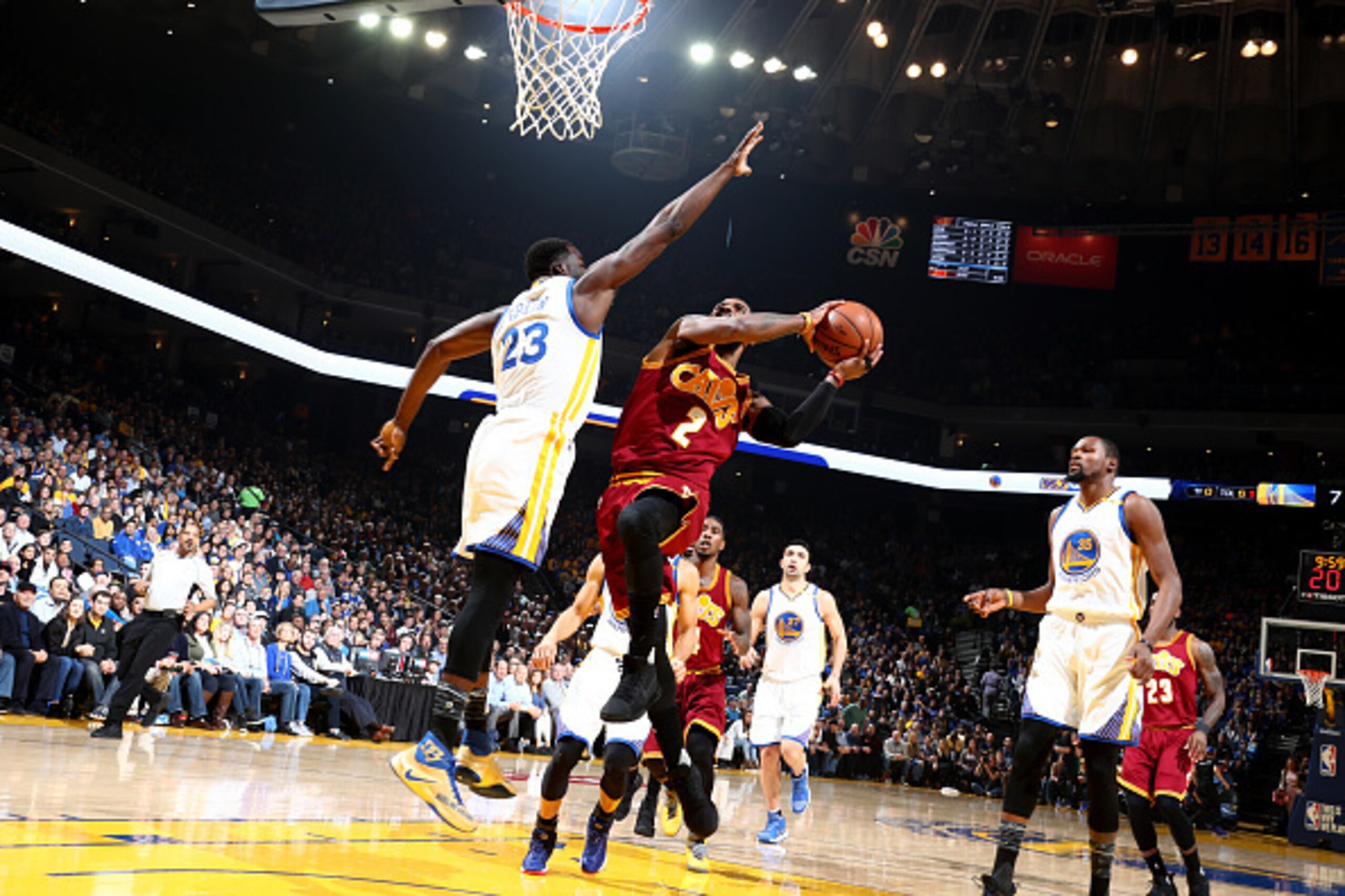OAKLAND, CA - JANUARY 16: Kyrie Irving #2 of the Cleveland Cavaliers shoots the ball against the Golden State Warriors on January 16, 2017 at ORACLE Arena in Oakland, California. NOTE TO USER: User expressly acknowledges and agrees that, by downloading an OAKLAND, CA - JANUARY 16: Kyrie Irving #2 of the Cleveland Cavaliers shoots the ball against the Golden State Warriors on January 16, 2017 at ORACLE Arena in Oakland, California. NOTE TO USER: User expressly acknowledges and agrees that, by downloading an