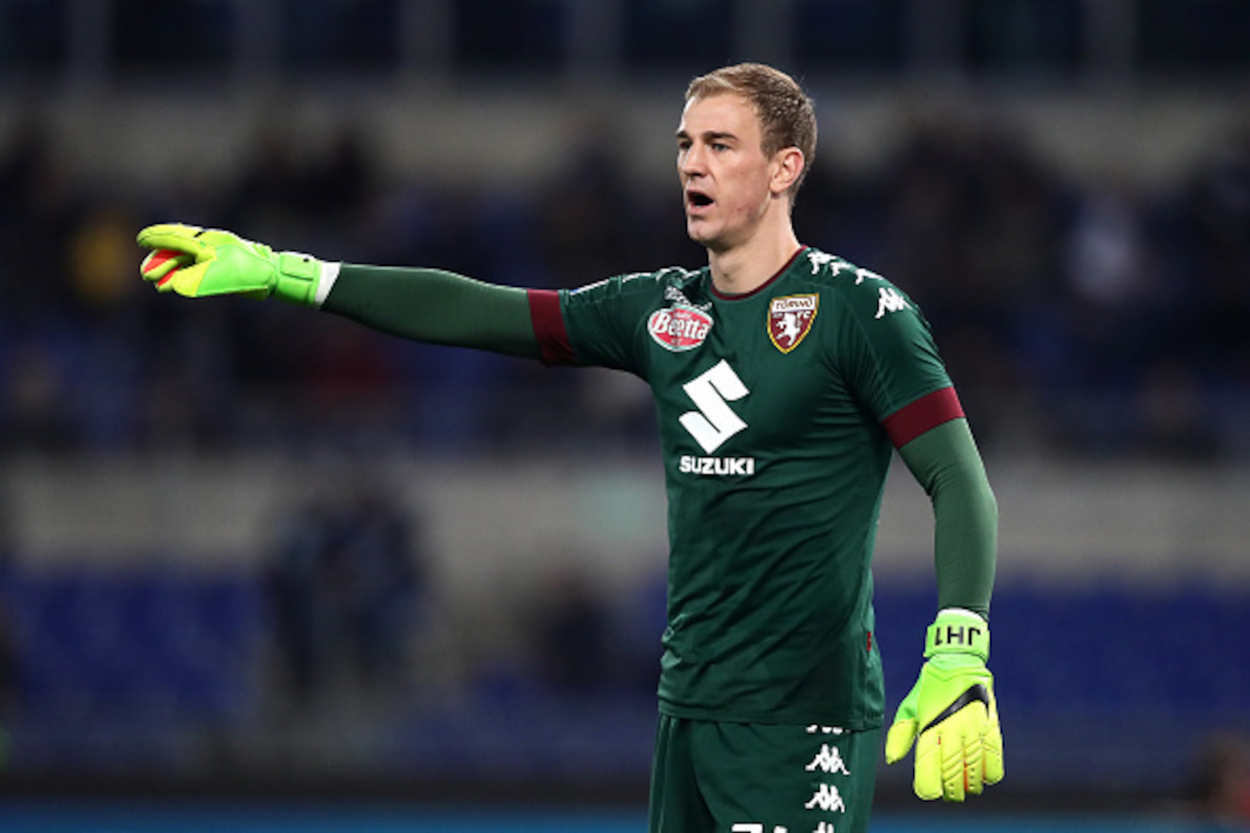 ROME, ITALY - MARCH 13: Joe Hart of FC Torino gestures during the Serie A match between SS Lazio and FC Torino at Stadio Olimpico on March 13, 2017 in Rome, Italy. (Photo by Chris Brunskill Ltd/Getty Images)