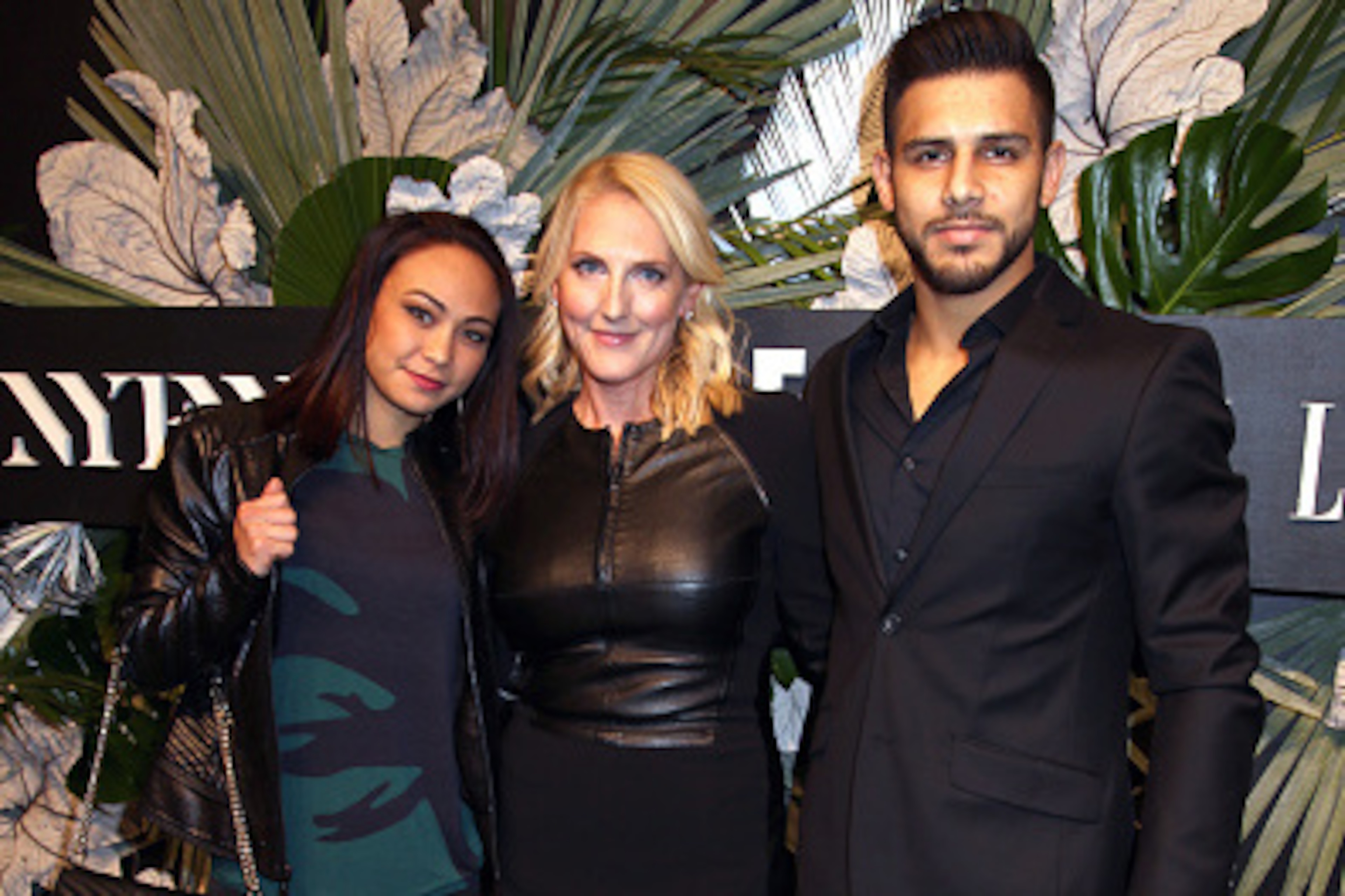 NEW YORK, NY - FEBRUARY 08:  UFC Athlete Michelle Waterson, SVP and Managing Director, IMG Catherine Bennett  and UFC Athlete Yair Rodriguez attend E!, ELLE & IMG celebration to kick-off NYFW: The Shows o n February 8, 2017 in New York City.  (Photo by Do
