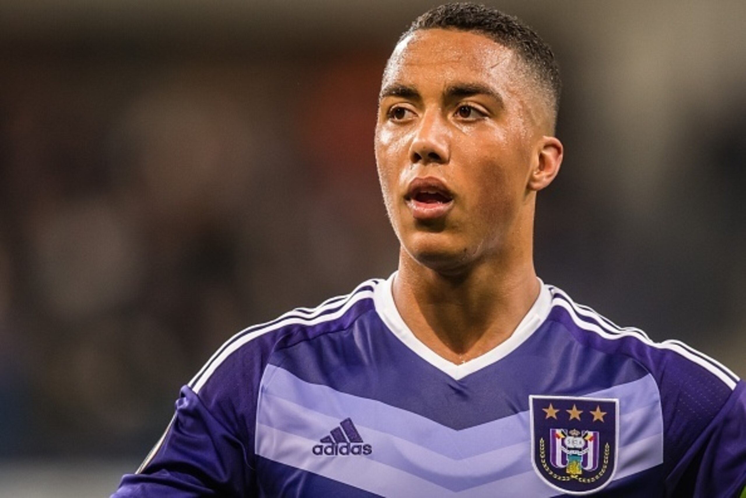 Youri Tielemans of RSC Anderlechtduring the UEFA Europa League quarter final match between RSC Anderlecht and Manchester United on April 13, 2017 at Constant Vanden Stock Stadium in Brussels, Belgium.(Photo by VI Images via Getty Images)