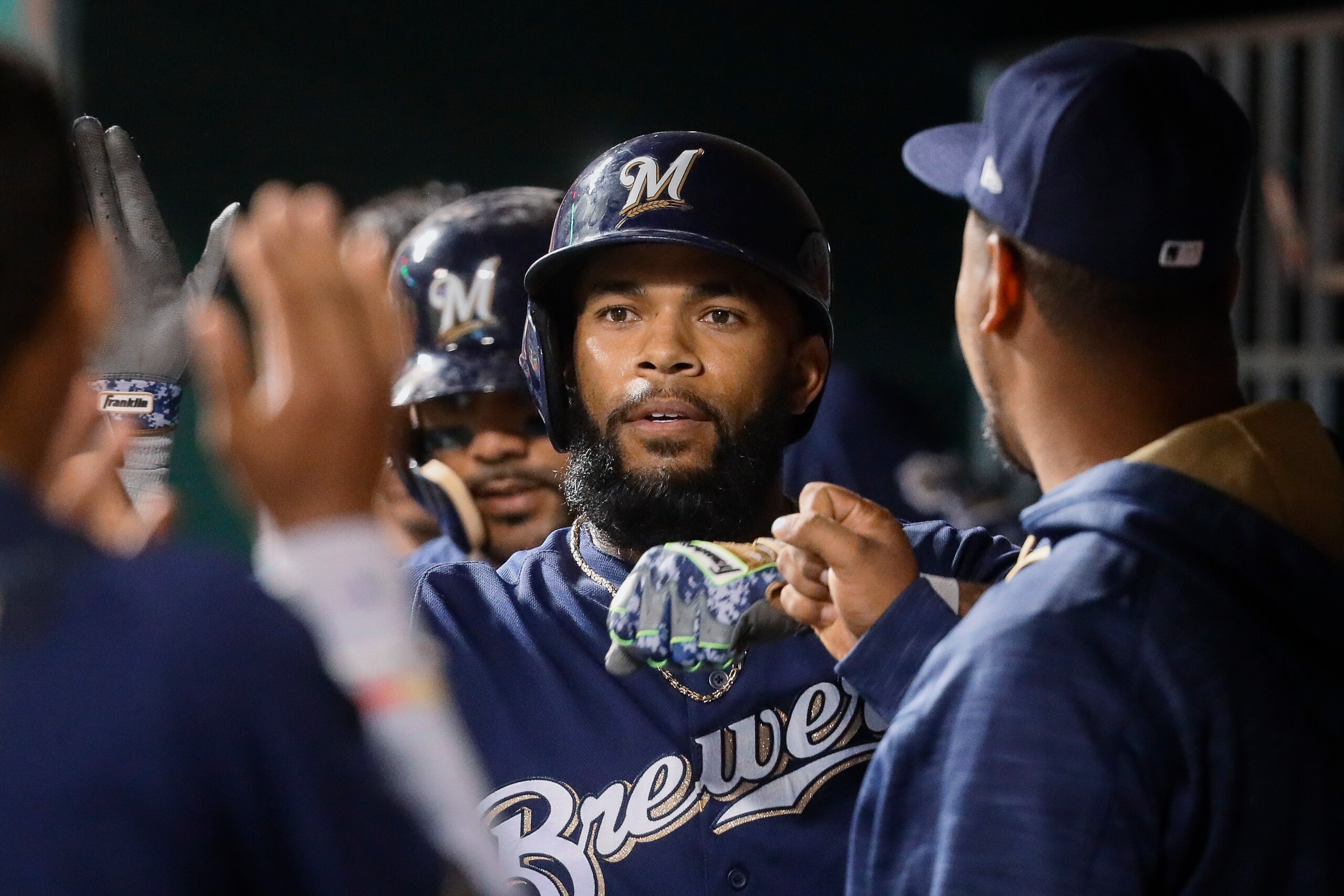 Eric Thames leads the majors with a 1.376 OPS. Eric Thames leads the majors with a 1.376 OPS.