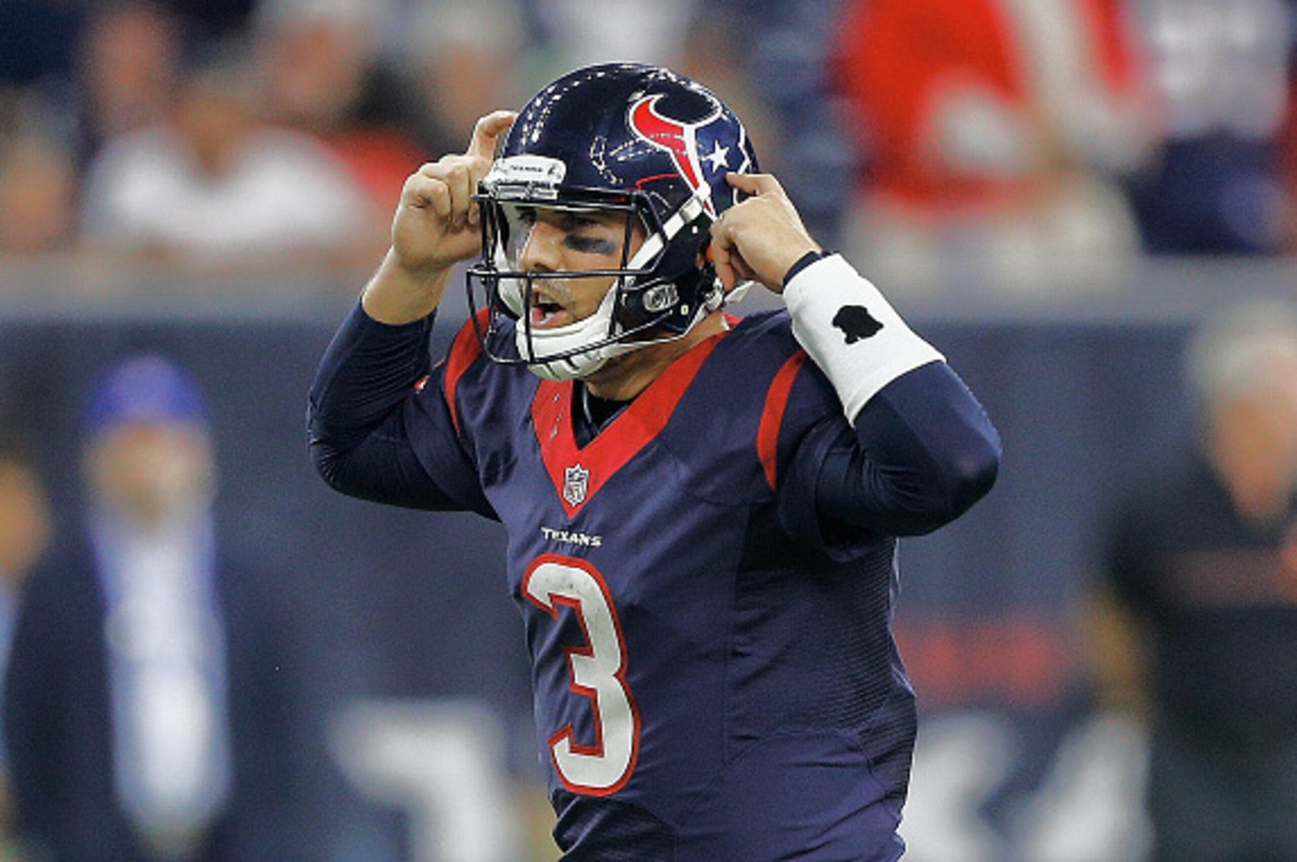 HOUSTON, TX - DECEMBER 24: Tom Savage #3 of the Houston Texans calls out the play against the Cincinnati Bengals at NRG Stadium on December 24, 2016 in Houston, Texas. Houston Texans won 12-10 to capture the AFC South division. (Photo by Bob Levey/Getty HOUSTON, TX - DECEMBER 24: Tom Savage #3 of the Houston Texans calls out the play against the Cincinnati Bengals at NRG Stadium on December 24, 2016 in Houston, Texas. Houston Texans won 12-10 to capture the AFC South division. (Photo by Bob Levey/Getty